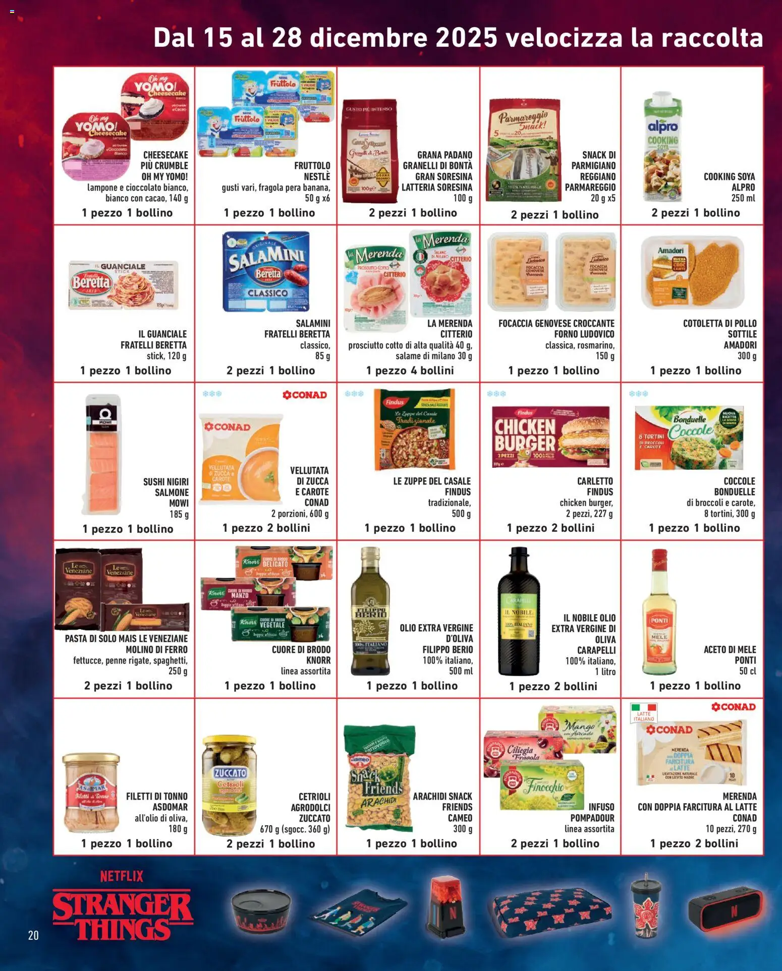 Volantino Conad del 15.12.2025 | Pagina: 20 | Prodotti: Cioccolato, Pollo, Grana Padano, Aceto