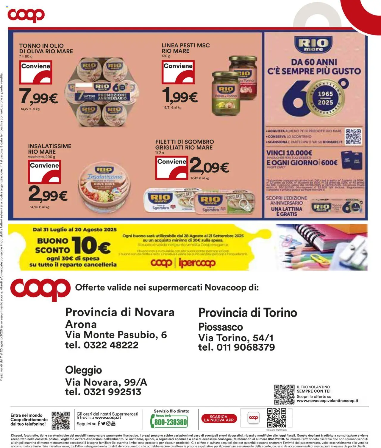 Volantino COOP del 07.08.2025 | Pagina: 25 | Prodotti: Data, Pesto, Tonno, Sgombro