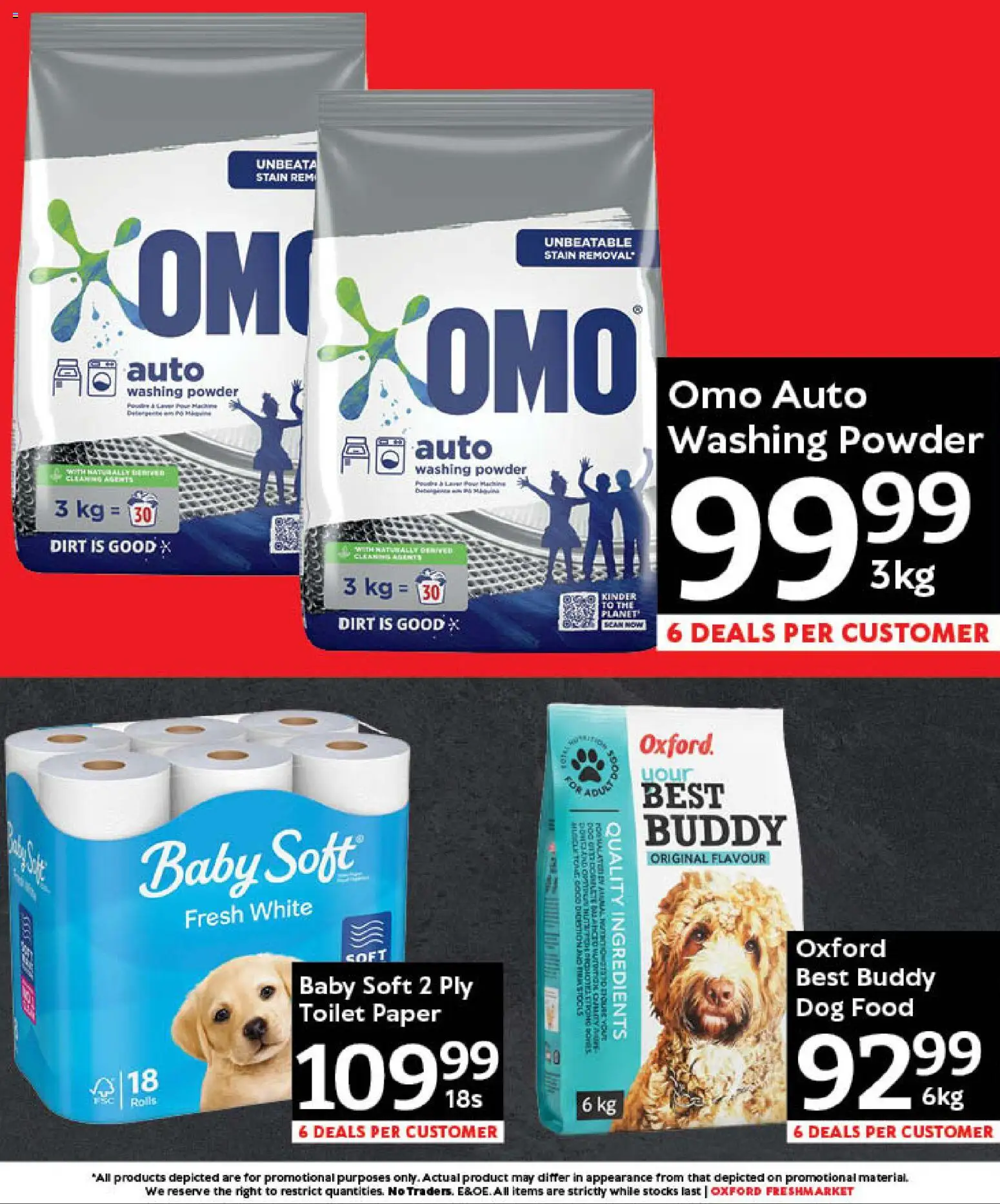 New Oxford Freshmarket catalogue – valid from 07.03.2026 | Page: 7 | Products: Toilet, Powder, Toilet paper, Dog food