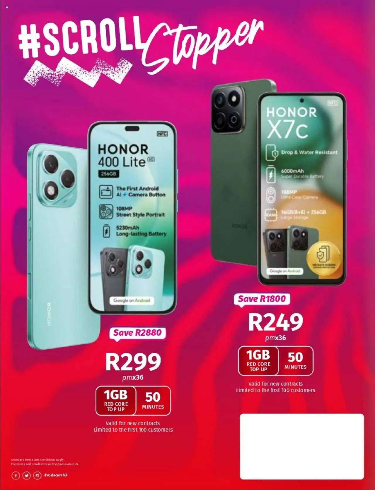 New Vodacom catalogue – valid from 07.10.2025 | Page: 32 | Products: Camera, Battery, Water