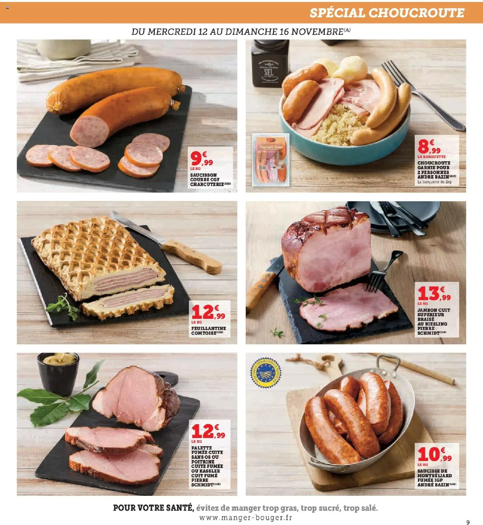 {H1} | Page: 9 | Produits: Saucisson, Jambon, Saucisse