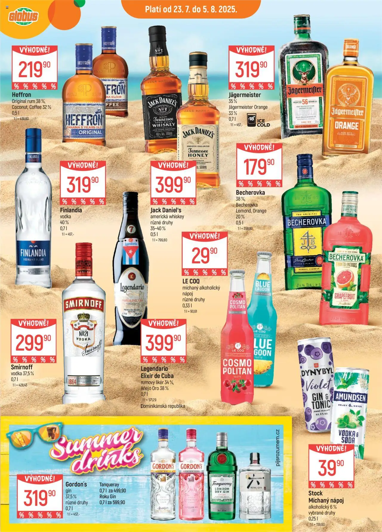 Globus leták - Liberec od 23.07.2025 | Strana: 3 | Produkty: Heffron, Becherovka, Dry gin, Jar