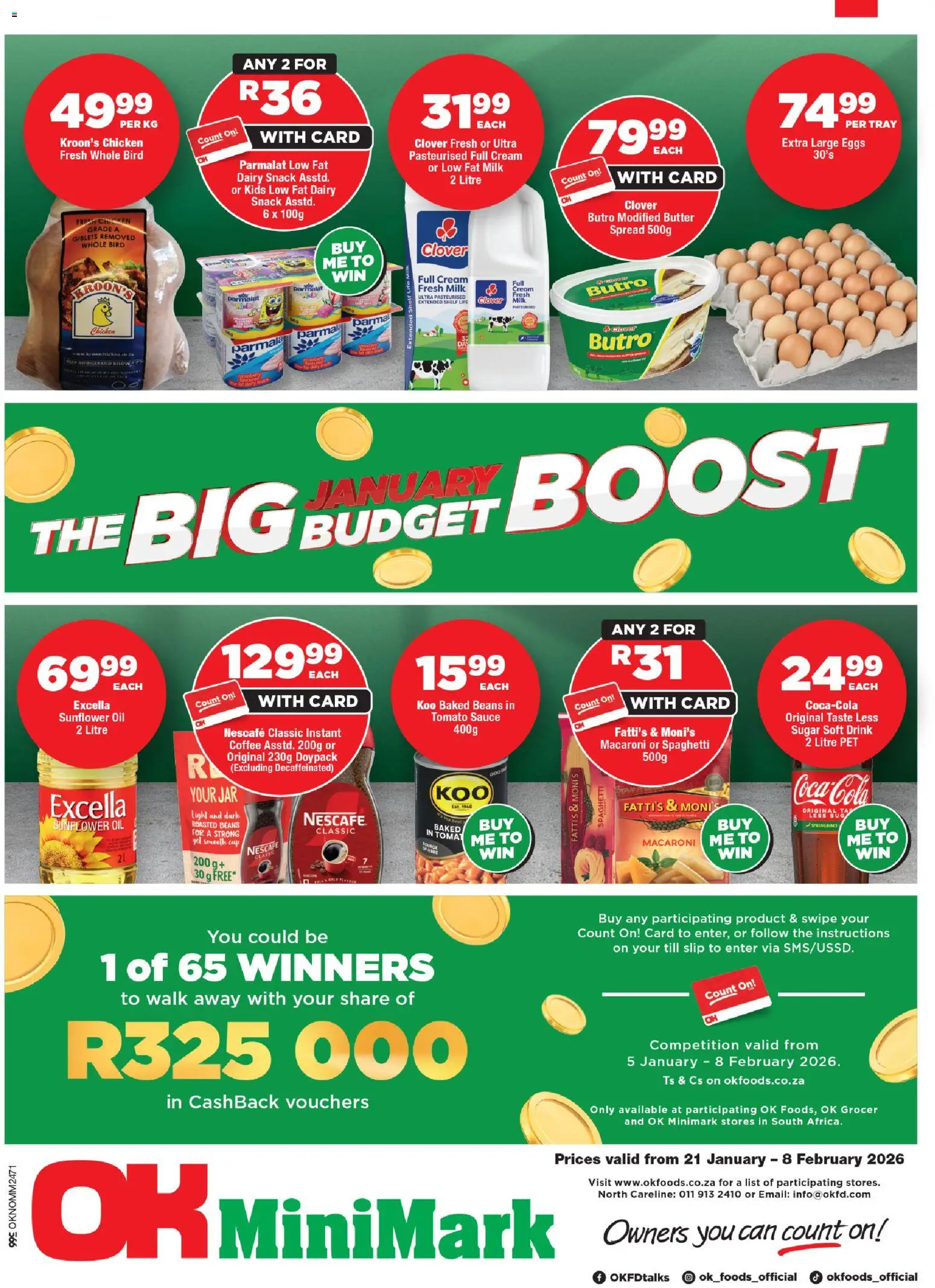 New OK Foods catalogue – valid from 21.01.2026 | Page: 1 | Products: Beans, Shelf, Oil, Sauce