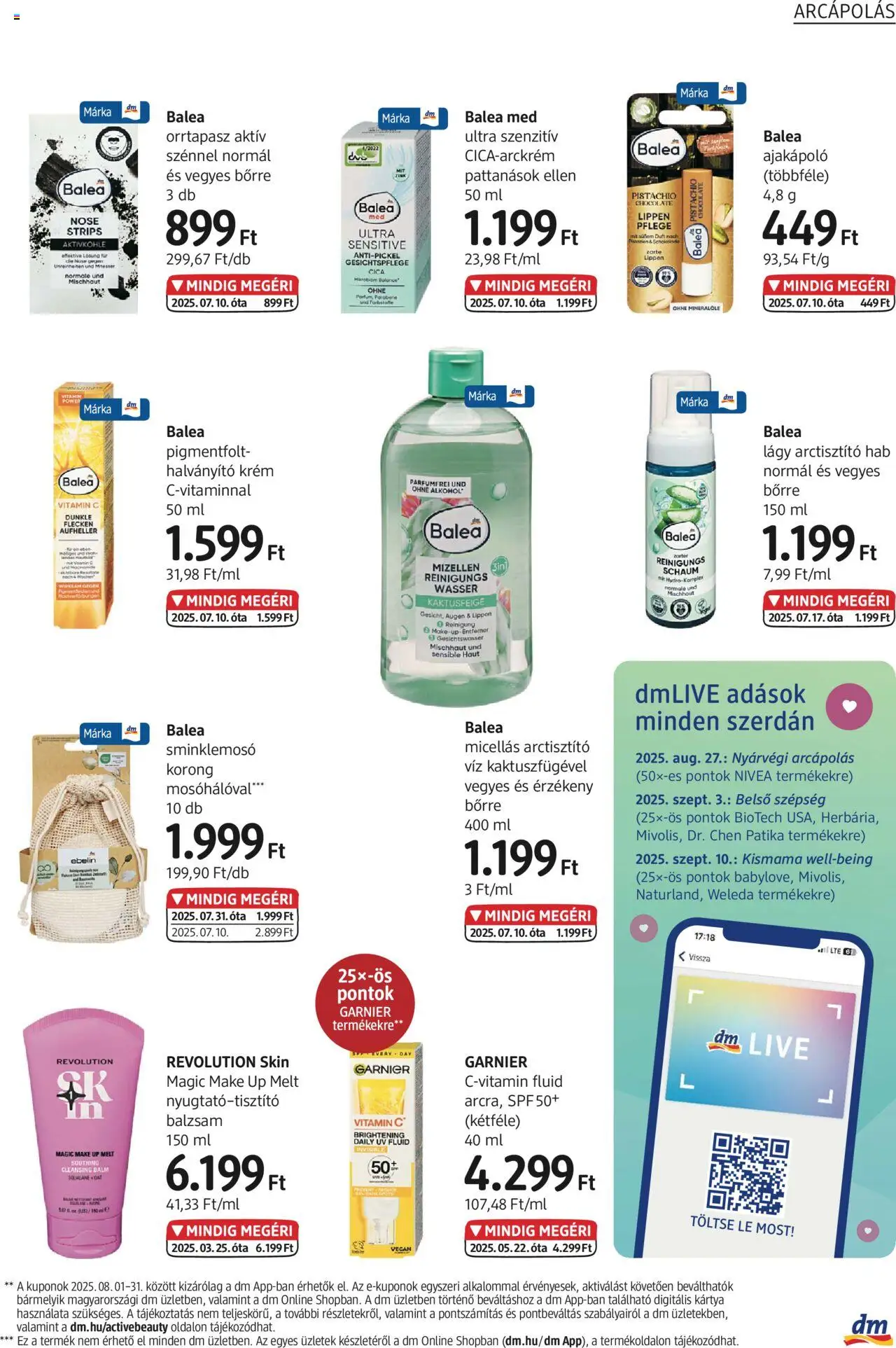 DM Drogerie Markt akciós ujság - amely érvényes a következő dátumtól: 14.08.2025 | Oldal: 7 | Termékek: Vitamin c