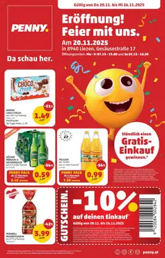 Penny Markt - Eröffnung in 8940 Liezen ab 20.11.2025 gültig