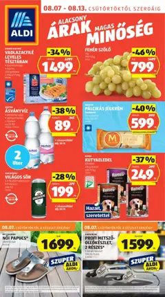 Aldi Akciós újság - amely érvényes a következő dátumtól: 07.08.2025