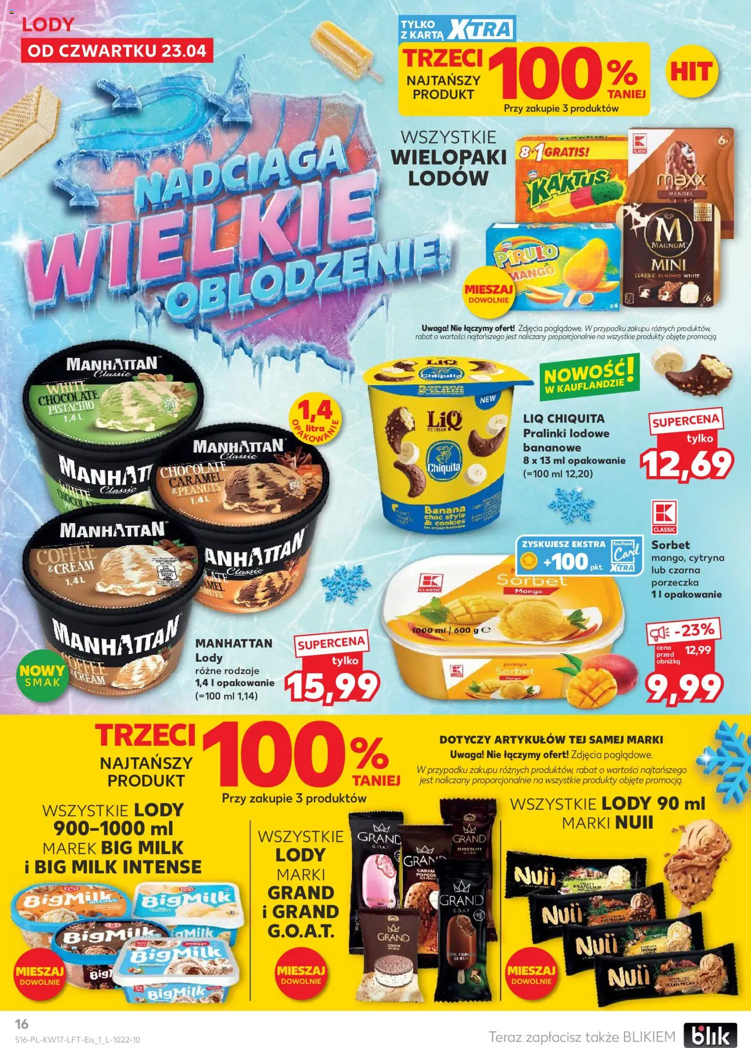 Kaufland gazetka od 23.04.2026 | Strona: 16 | Produkty: Cytryna, Mango, Porzeczka, Lody