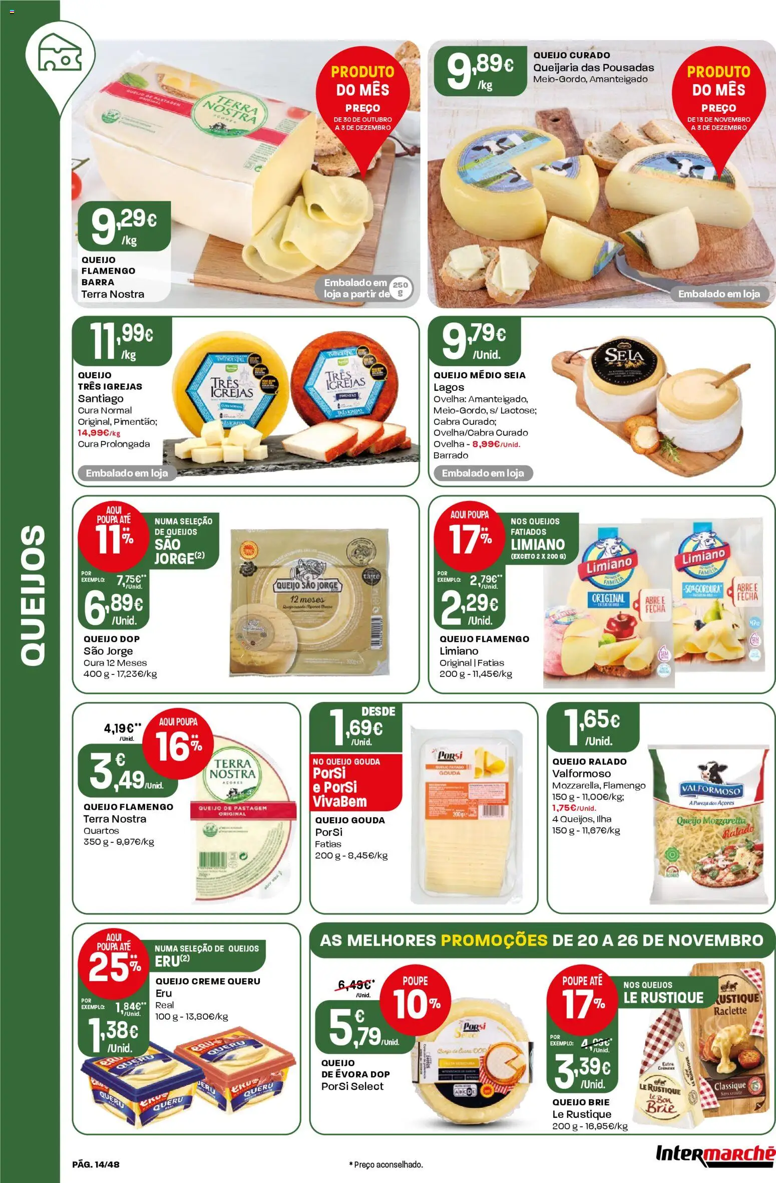 Intermarché folheto │ válido de 20.11.2025 | Página: 14 | Produtos: Queijo creme, Queijo, Creme