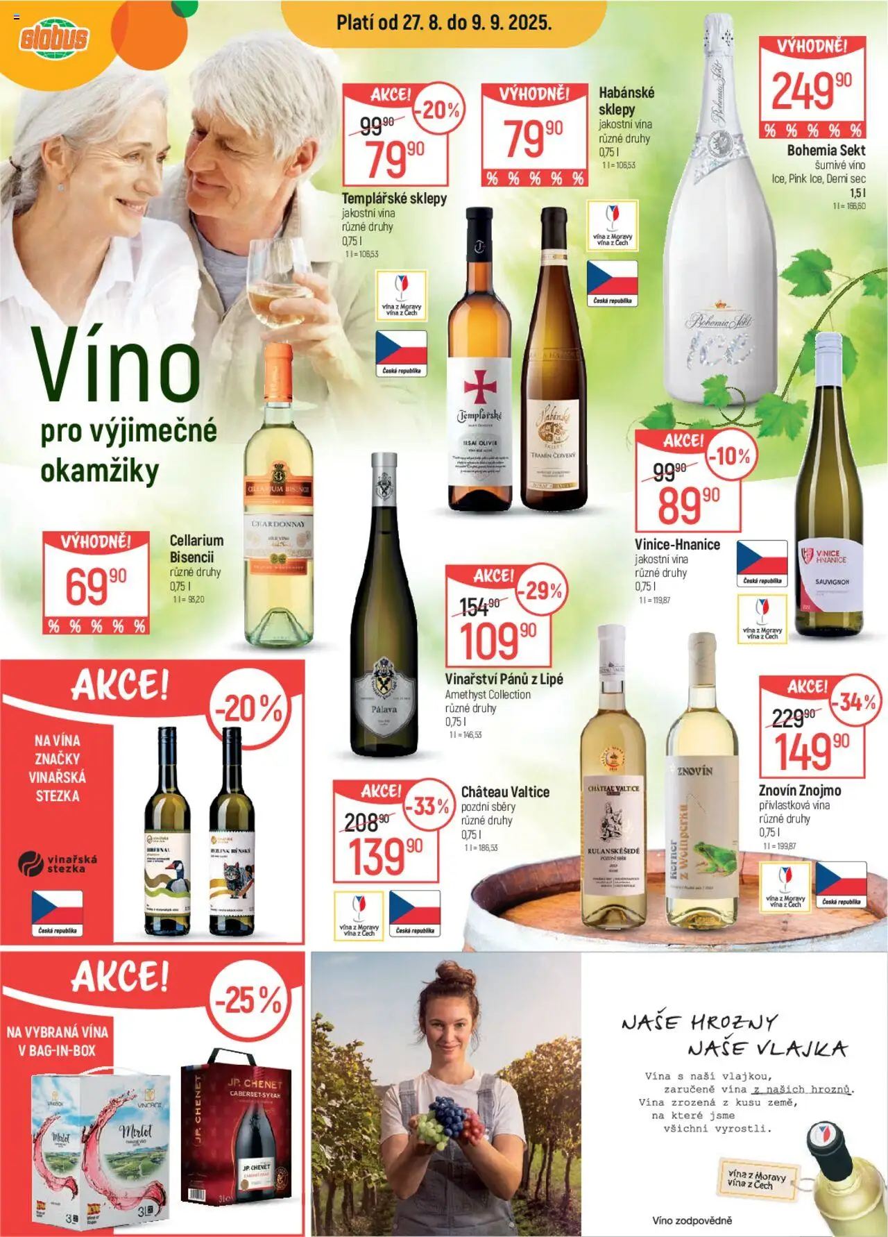 Globus leták od 27.08.2025 | Strana: 16 | Produkty: Šumivé víno, Globus, Bohemia sekt, Sekt