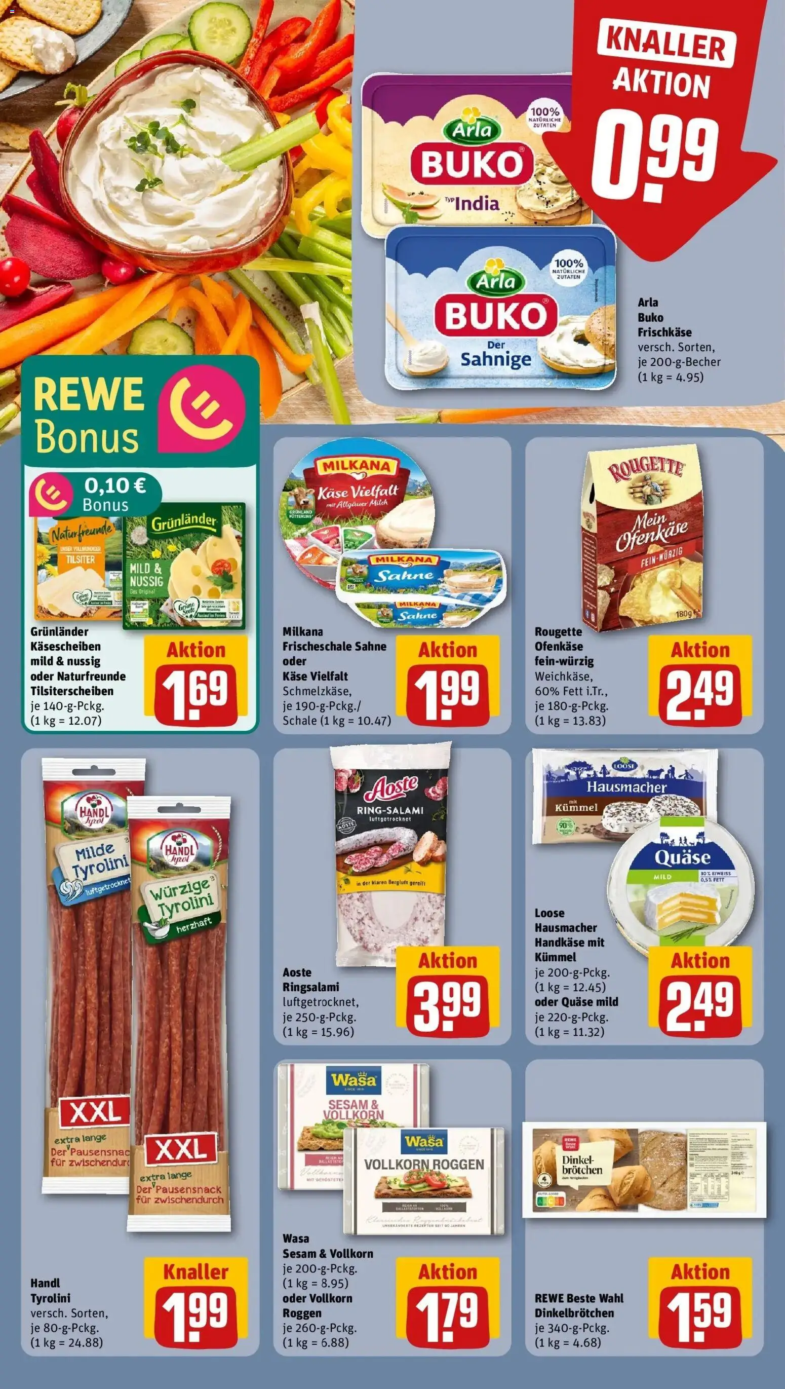 Rewe prospekt Trebur	 – gültig ab 22.02.2026 | Seite: 12 | Produkte: Milkana, Rougette ofenkase, Arla buko, Frischkase