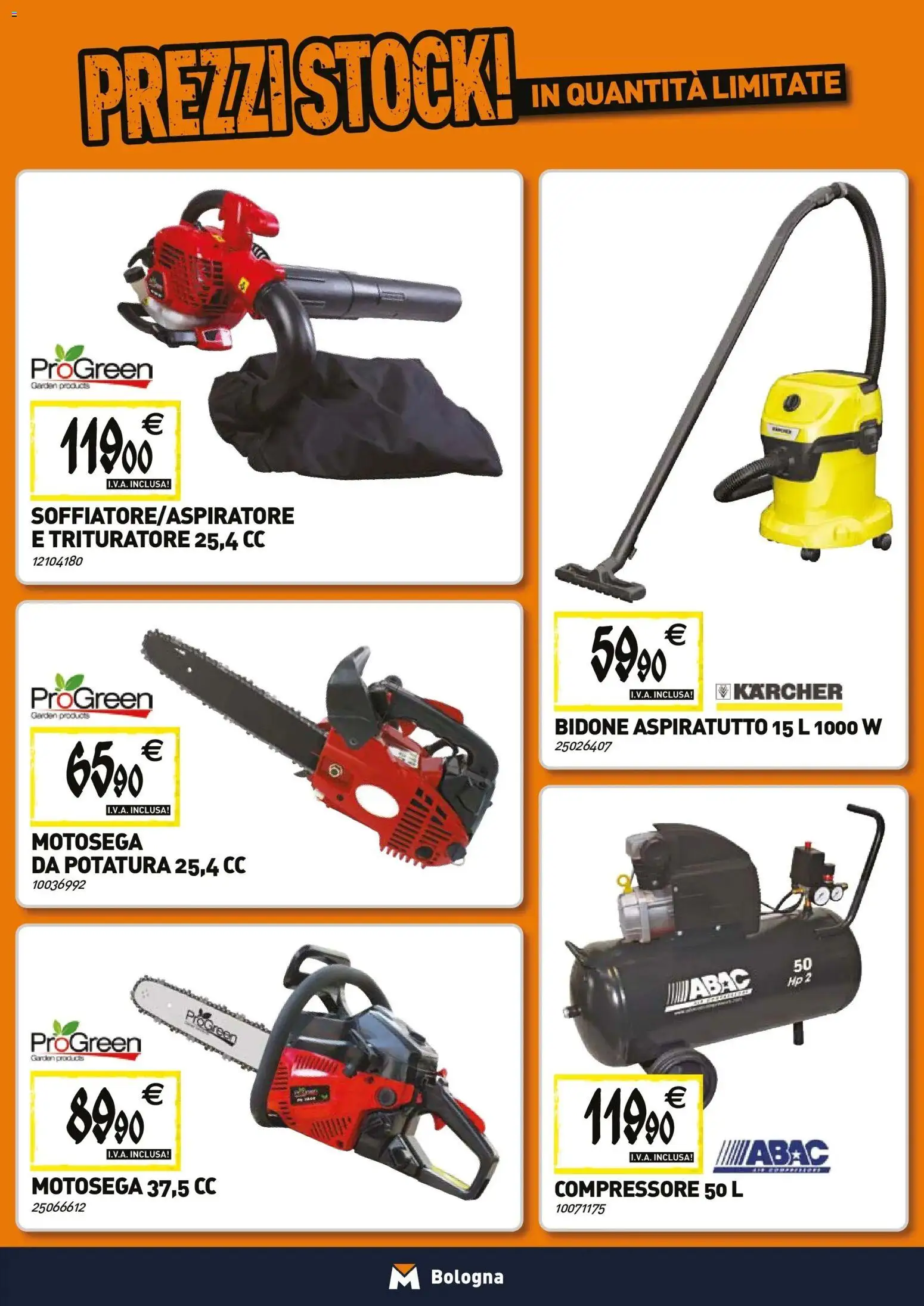 Volantino TECNOMAT del 27.11.2025 | Pagina: 20 | Prodotti: Compressore, Motosega, Trituratore