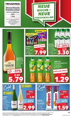 Kaufland prospekt Bottrop	 - gültig ab dem 23.07.2025 | Seite: 39 | Produkte: Milch, Weißwein, Mineralwasser, Chantré
