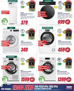 Anteprima del volantino Trony Sardegna catalogo valido a partire dal 15.01.2026 | Pagina: 4 | Prodotti: Centrifuga, Asciugatrice, Miele, Friggitrice
