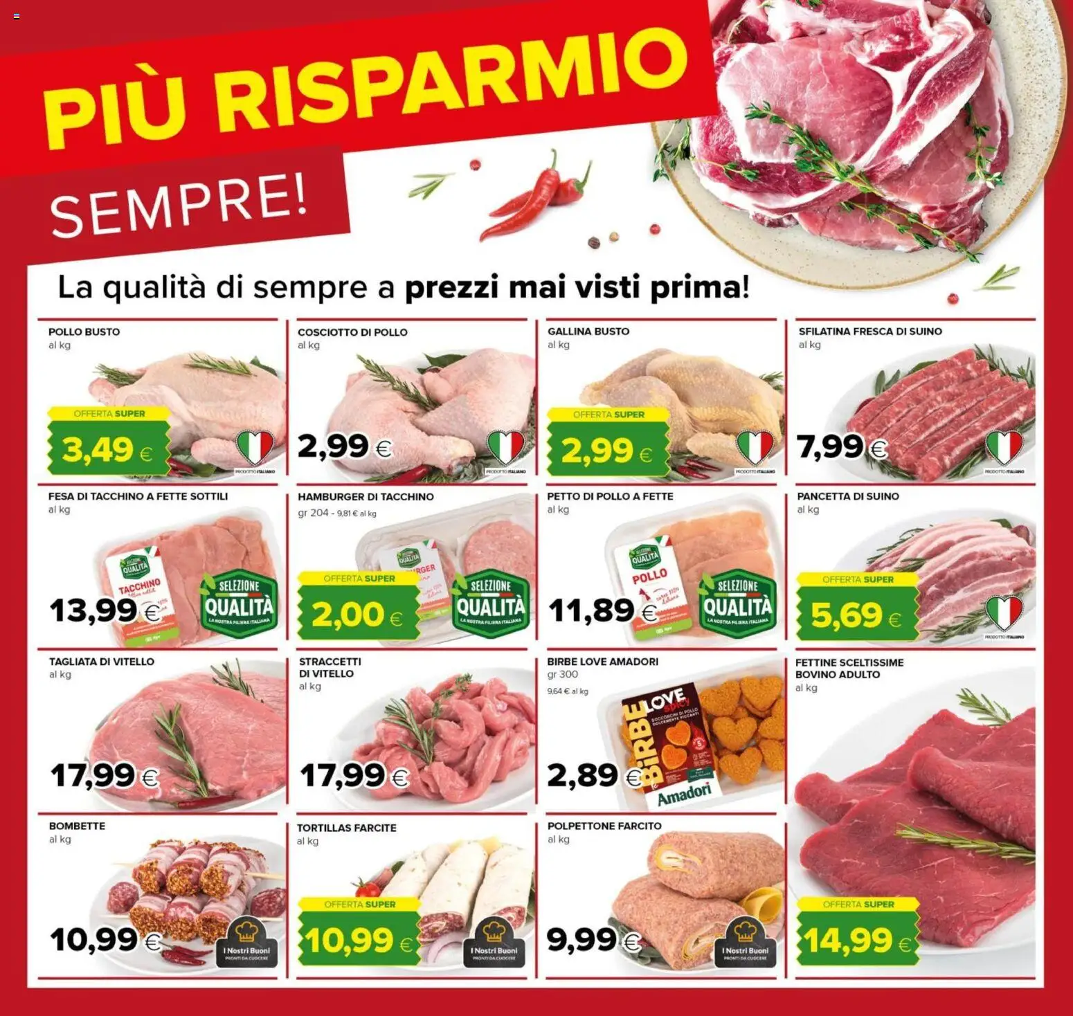 Volantino Tigre del 12.02.2026 | Pagina: 5 | Prodotti: Pollo, Pancetta, Suino, Vitello