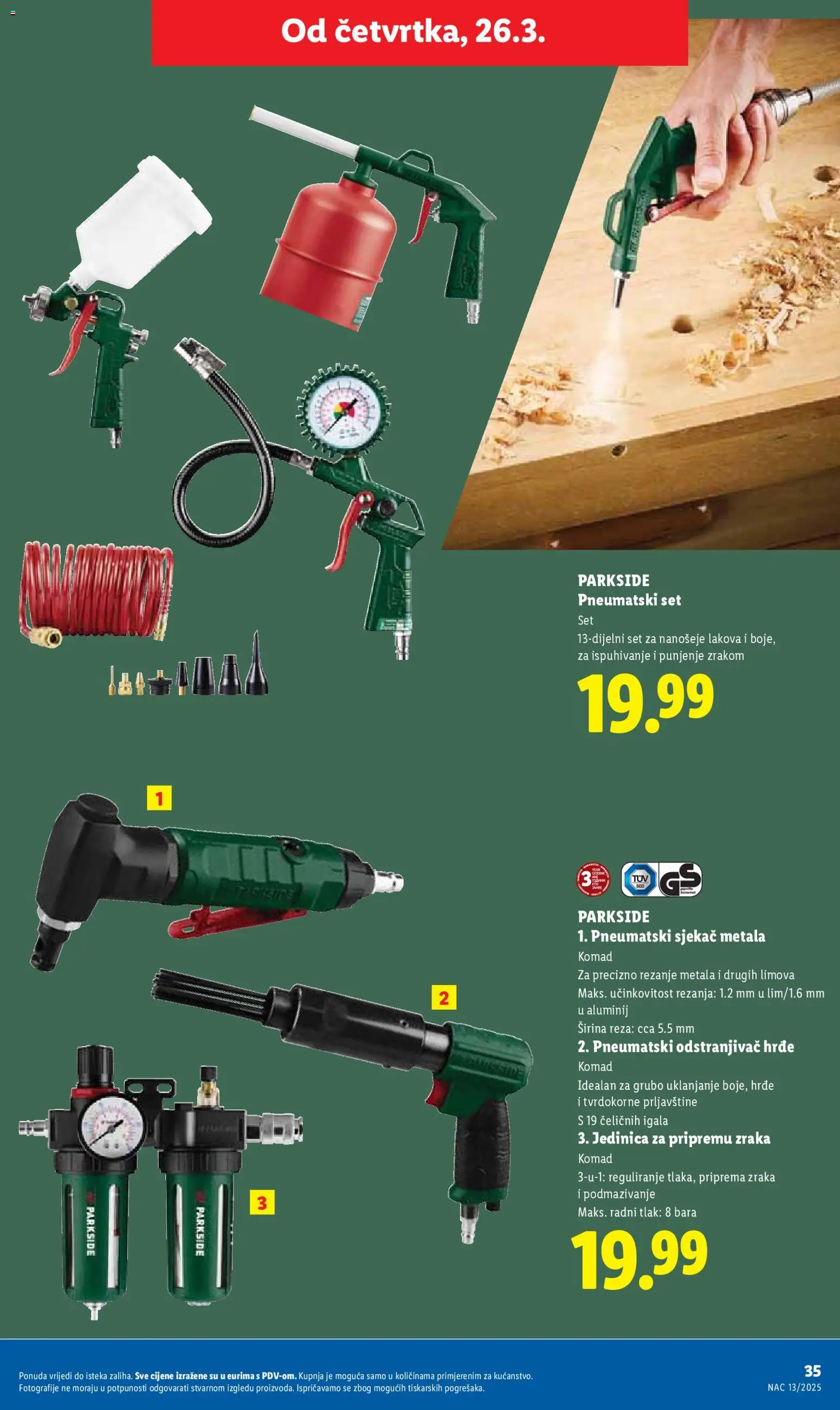 Lidl katalog | vrijedi od 23.03.2026 | Stranica: 35 | Proizvodi: Parkside