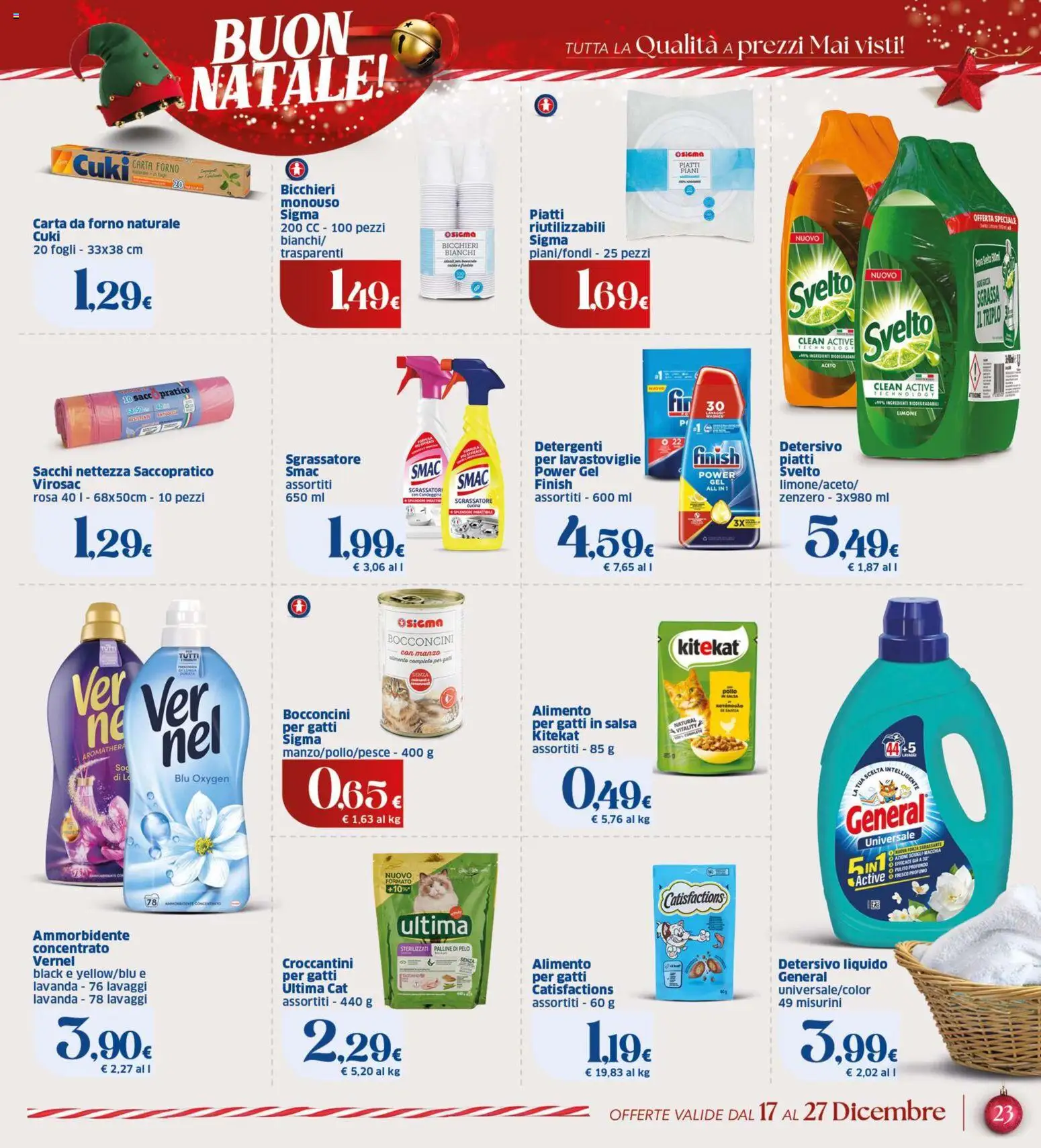 Volantino SIGMA del 17.12.2025 | Pagina: 23 | Prodotti: Ammorbidente, Sgrassatore, Forno, Carta forno