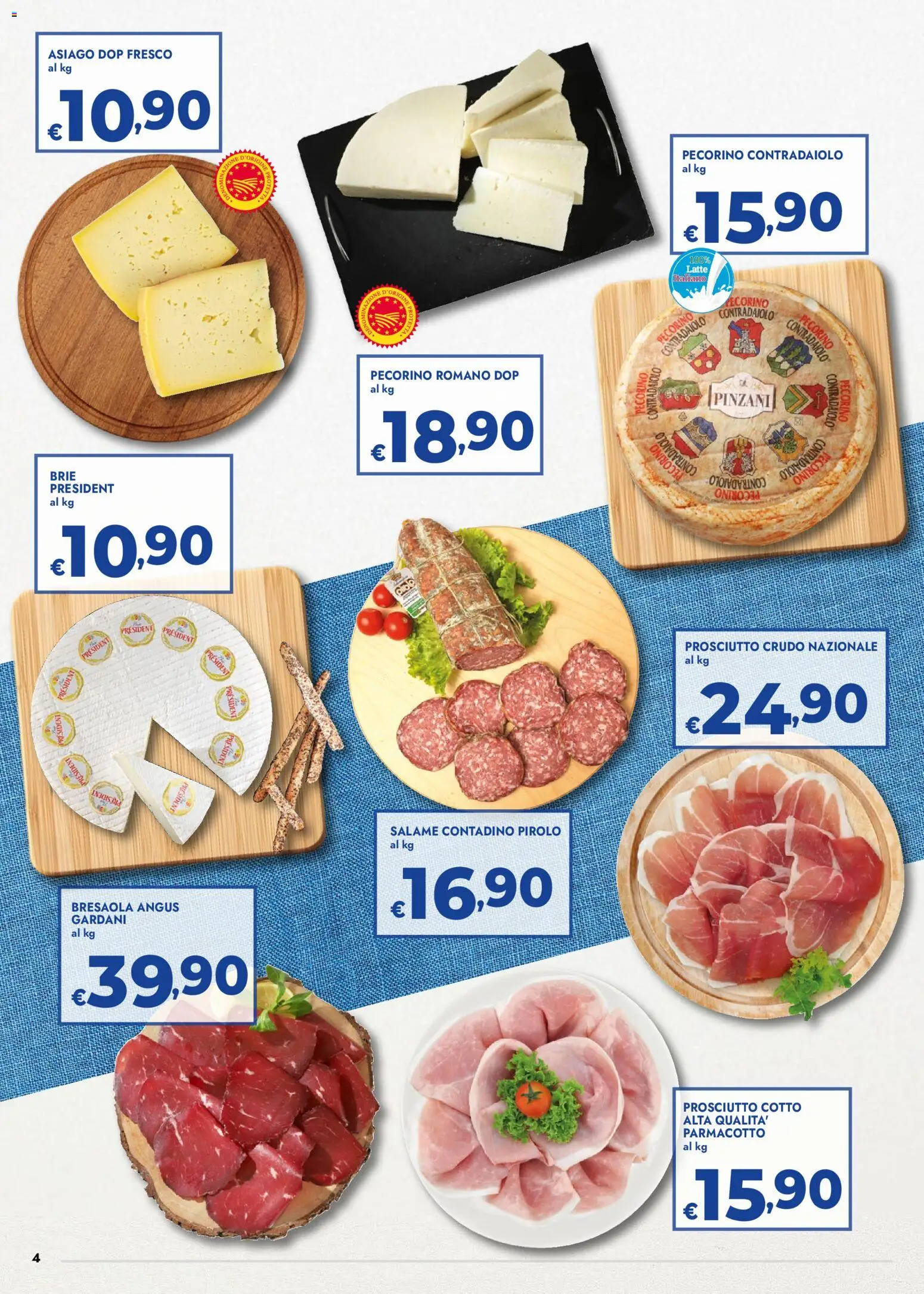 Volantino bennet del 27.12.2025 | Pagina: 4 | Prodotti: Bresaola, Latte, Pecorino Romano, Pecorino