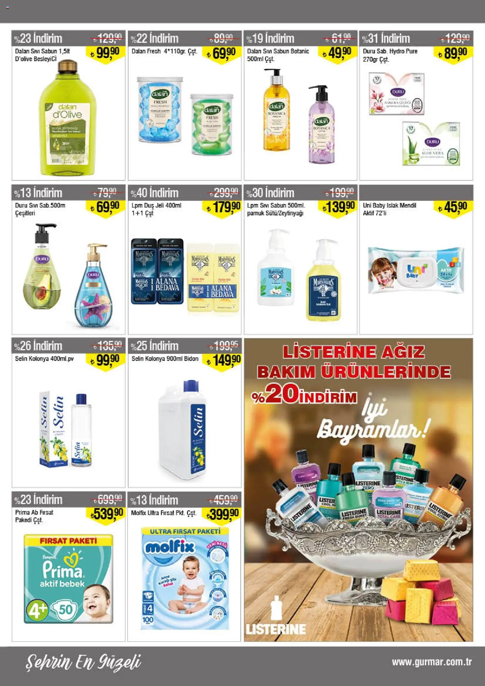 Gürmar Katalog - 16.03.2026 tarihinden itibaren geçerlidir | Sayfa: 13 | Ürünler: Duş, Mendil, Sabun, Duş jeli