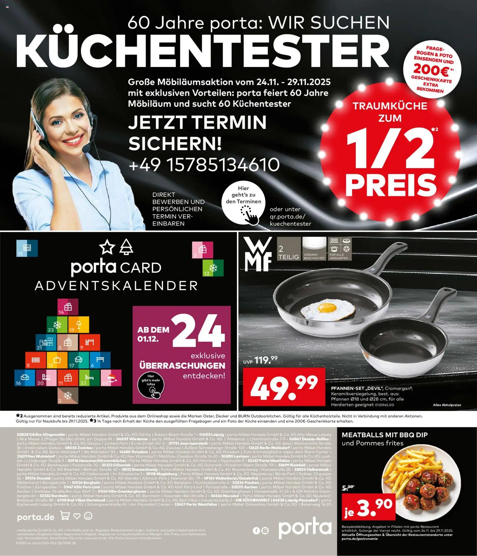 Porta! Unglaubliche Black Deals, 30% auf ALLE Möbel und verlängerte Öffnungszeiten am Black Friday! - Bergheim-Zieverich – gültig ab 24.11.2025 | Seite: 8 | Produkte: Bad, Pommes, Küche, Pommes frites
