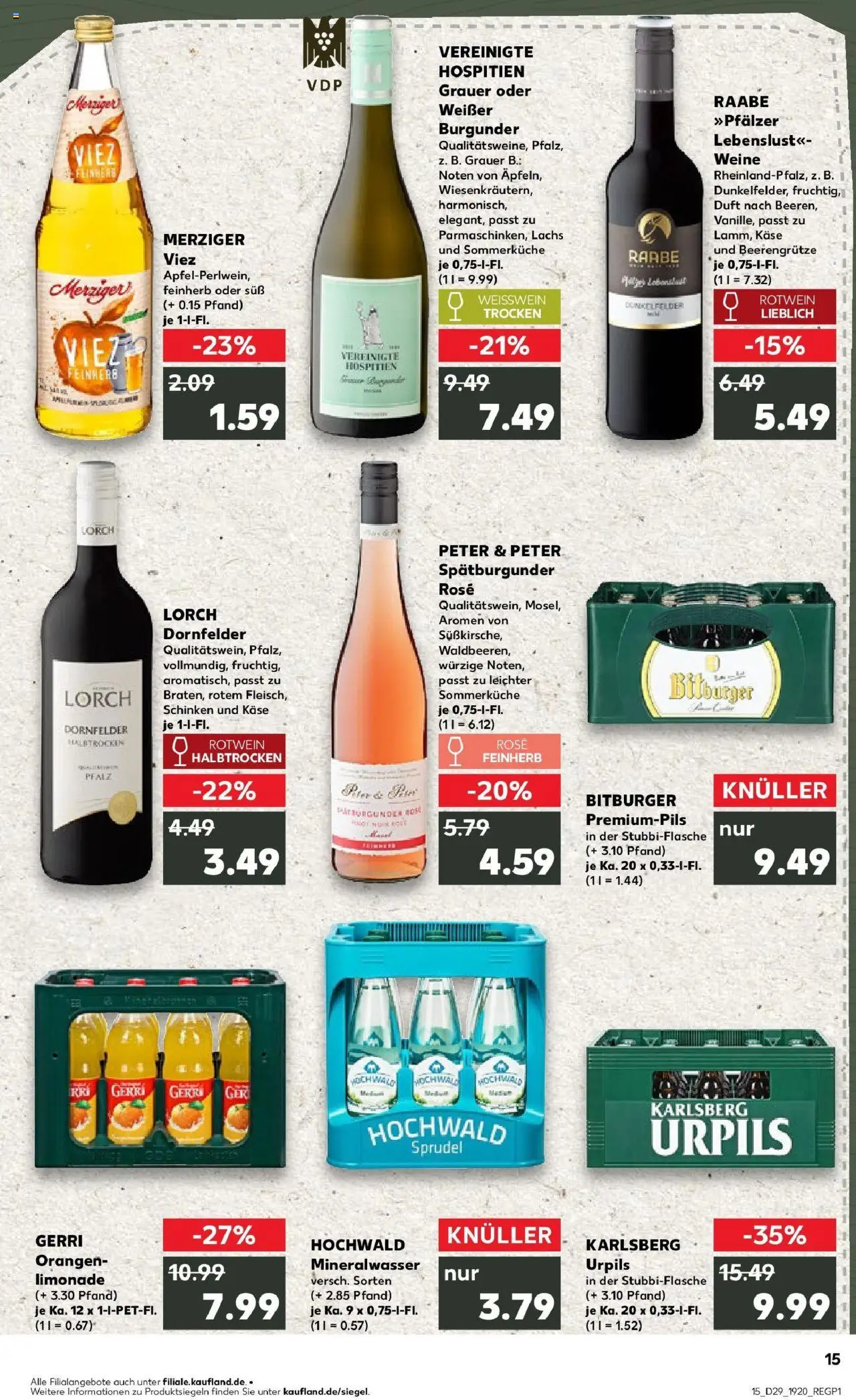 Kaufland prospekt Hermeskeil	 - gültig ab dem 21.07.2025 | Seite: 28 | Produkte: Bitburger, Rotwein, Limonade, Schinken