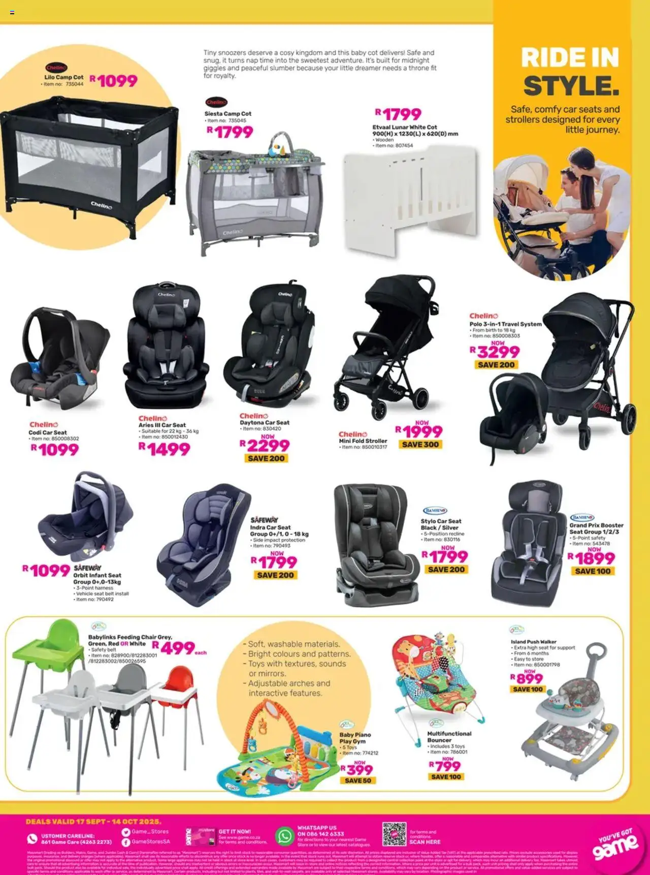 Game Baby & Beyond  valid from 17.09.2025 | Page: 11 | Products: Chair, Game, Gauda, Belt