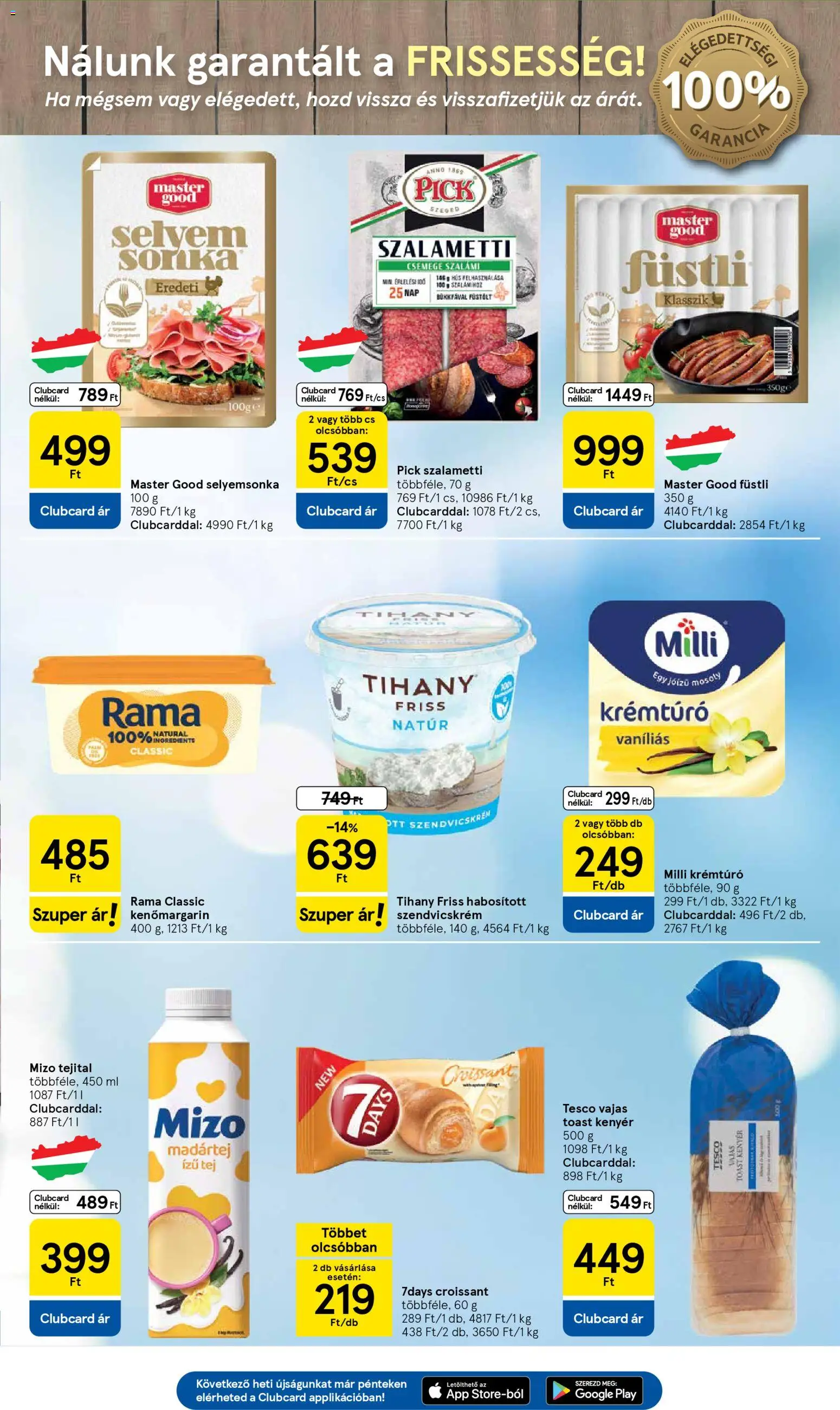 Tesco akciós ujság - amely érvényes a következő dátumtól: 05.02.2026 | Oldal: 3 | Termékek: Szendvicskrém, Hús, Rama, Krémtúró