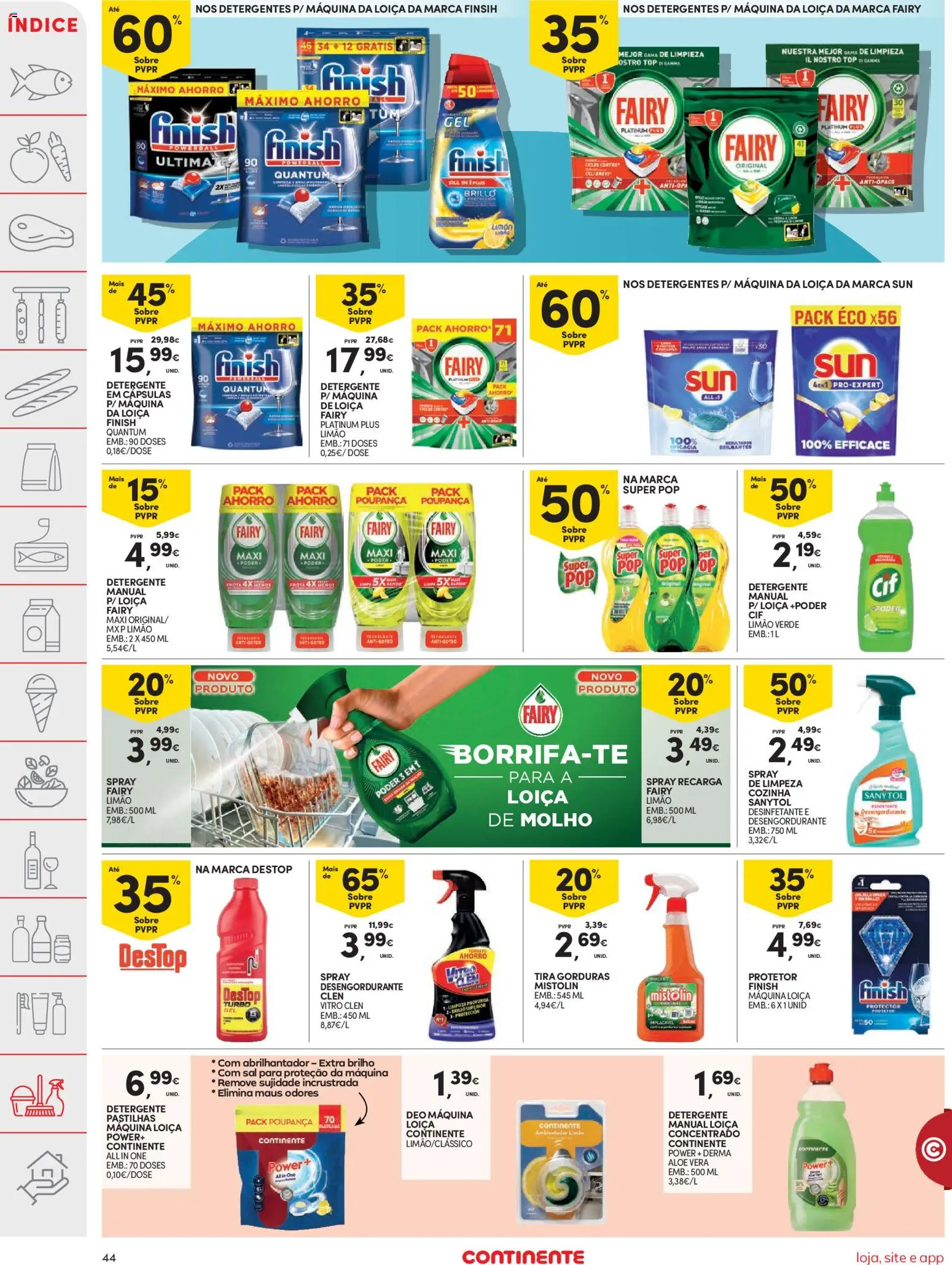 Continente folheto │ válido de 06.01.2026 | Página: 44 | Produtos: Top, Abrilhantador, Detergente, Sal