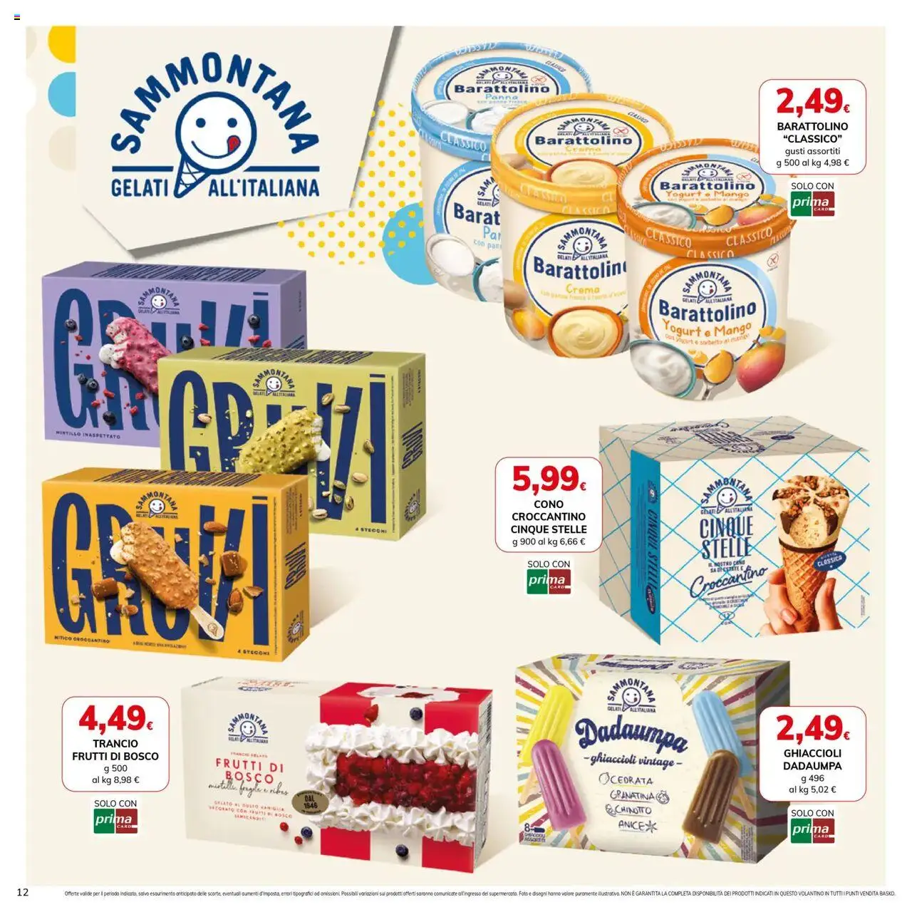 Volantino Basko del 03.06.2025 | Pagina: 12 | Prodotti: Yogurt, Panna, Gelato, Mirtilli