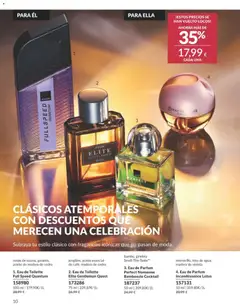 Vista previa Catálogo AVON campaña 1 válido desde el 01.01.2026 | Página: 10 | Productos: Perfume, Eau de toilette, Aceite, Eau de parfum
