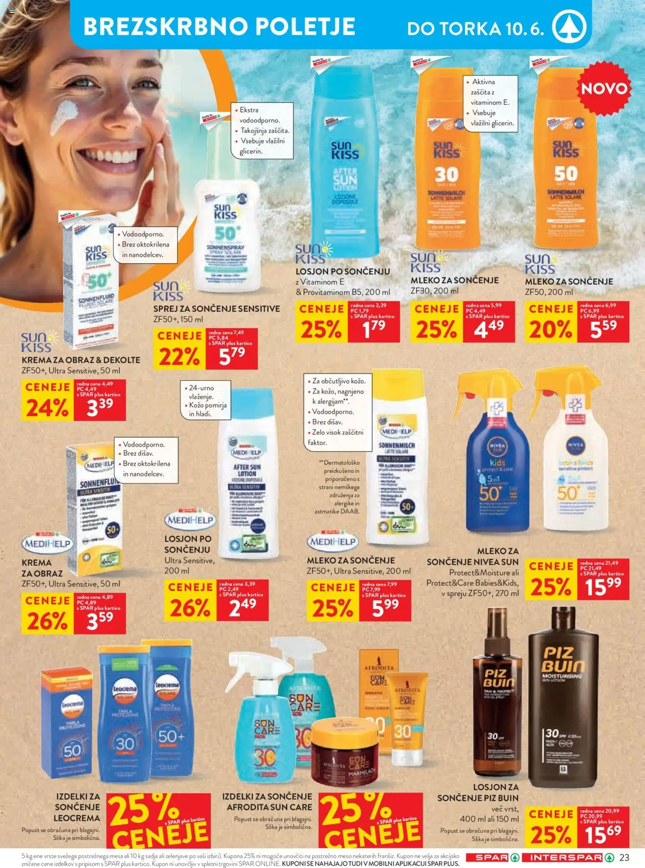 Spar katalog 23/25 │ velja od 04.06.2025 | Stran: 29 | Izdelki: Krema, Mleko, Krema za obraz