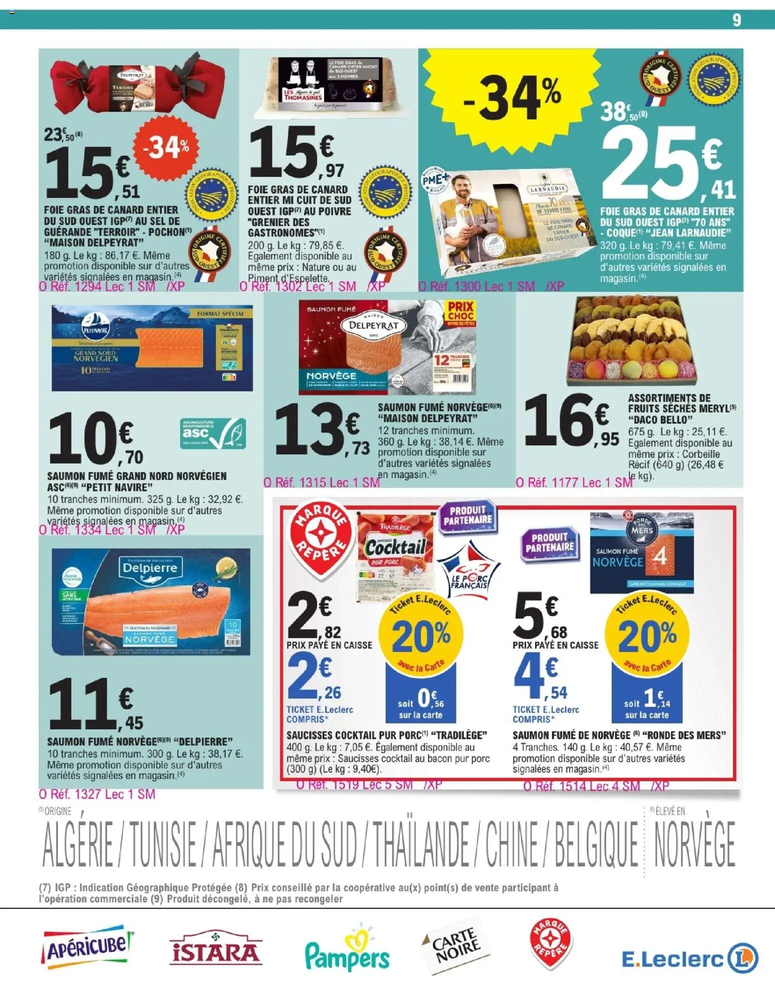 {H1} | Page: 9 | Produits: Foie Gras de Canard, Pampers, Saumon fumé, Poivre