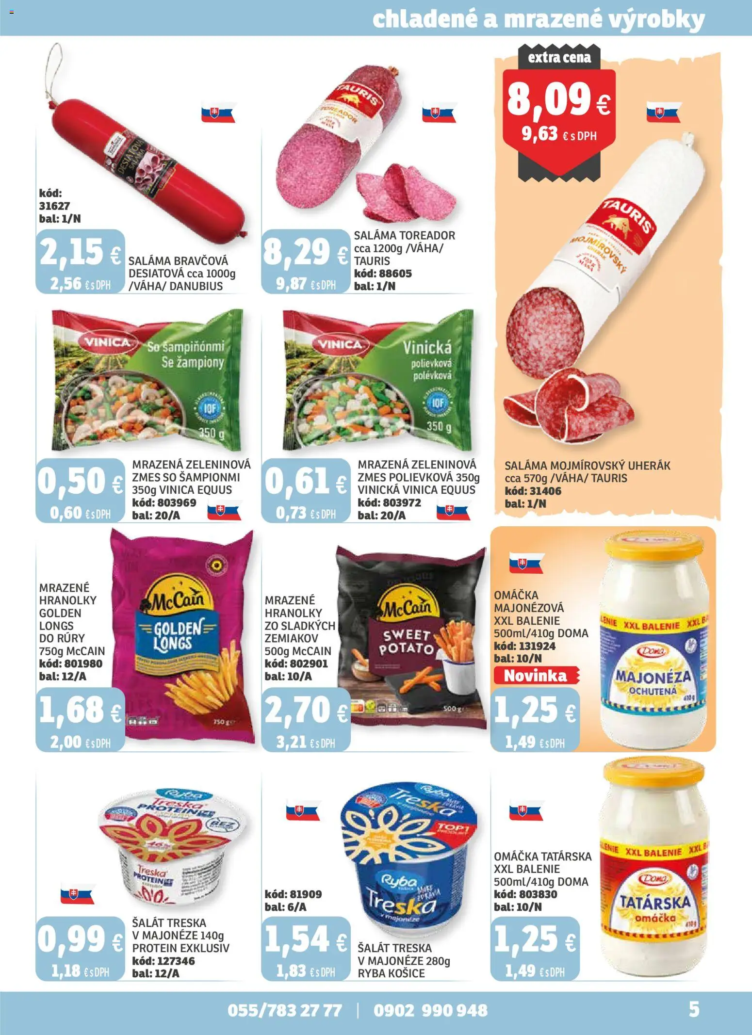 Nové Labaš akcie – leták je platný od 12.12.2025 | Strana: 5 | Produkty: Saláma, Protein, Ryba, Šalát