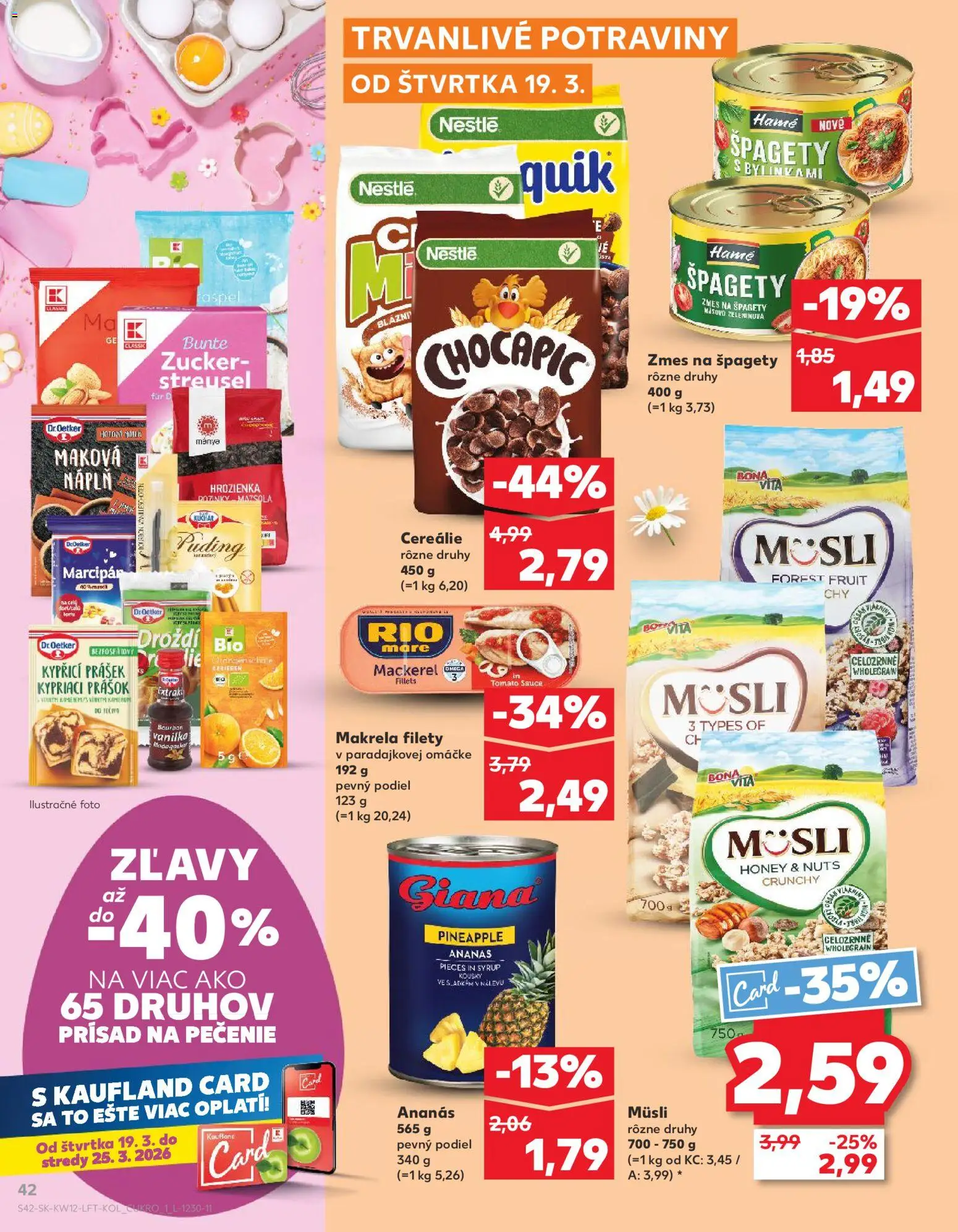 Kaufland SK akciós ujság - amely érvényes a következő dátumtól: 19.03.2026 | Oldal: 42