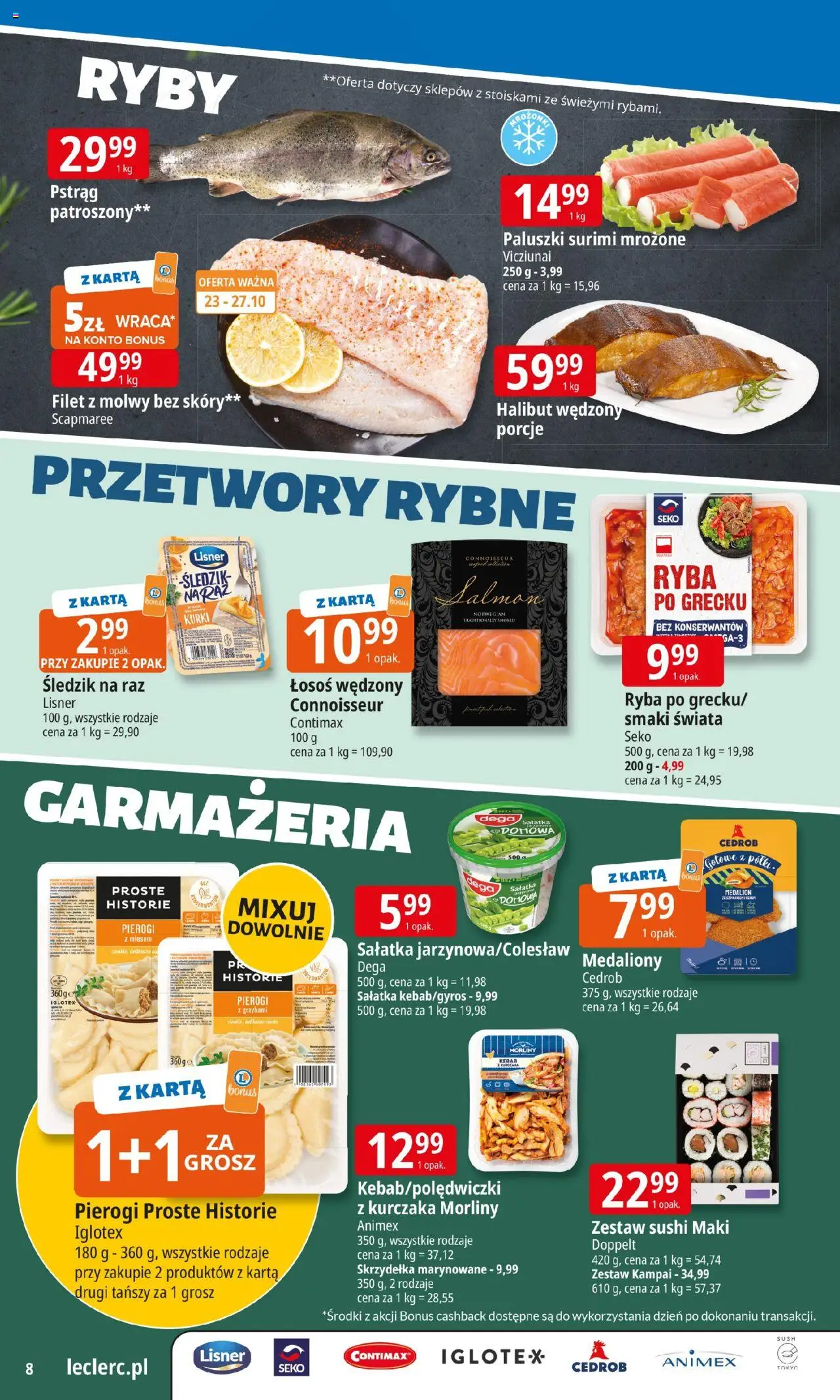 E.Leclerc Gazetka - Kłodzko od 20.10.2025 | Strona: 8 | Produkty: Kebab, Sushi, Paluszki, Sałatka