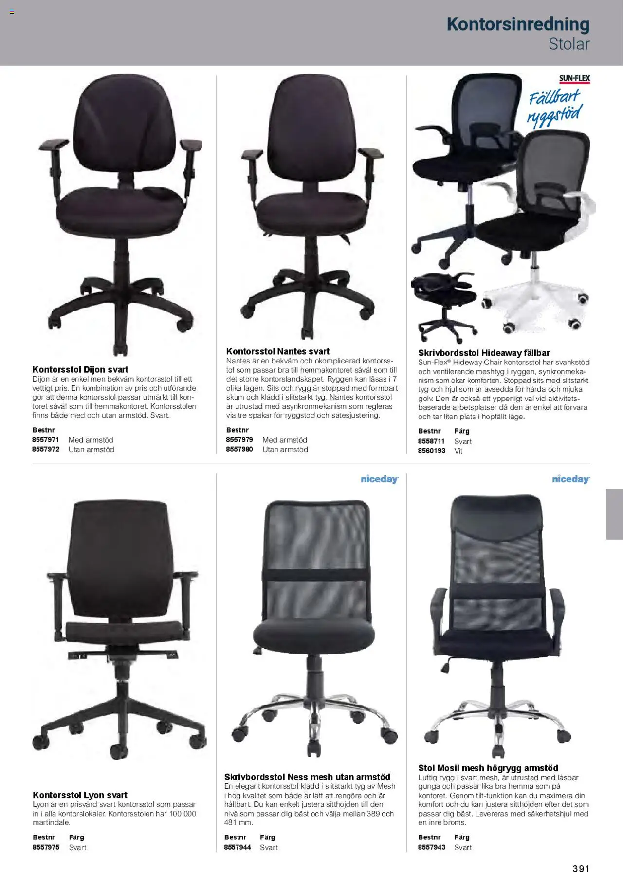 Office Depot reklamblad aktuell från 01.02.2025 | Sida: 393 | Produkter: Kontorsstol, Stol
