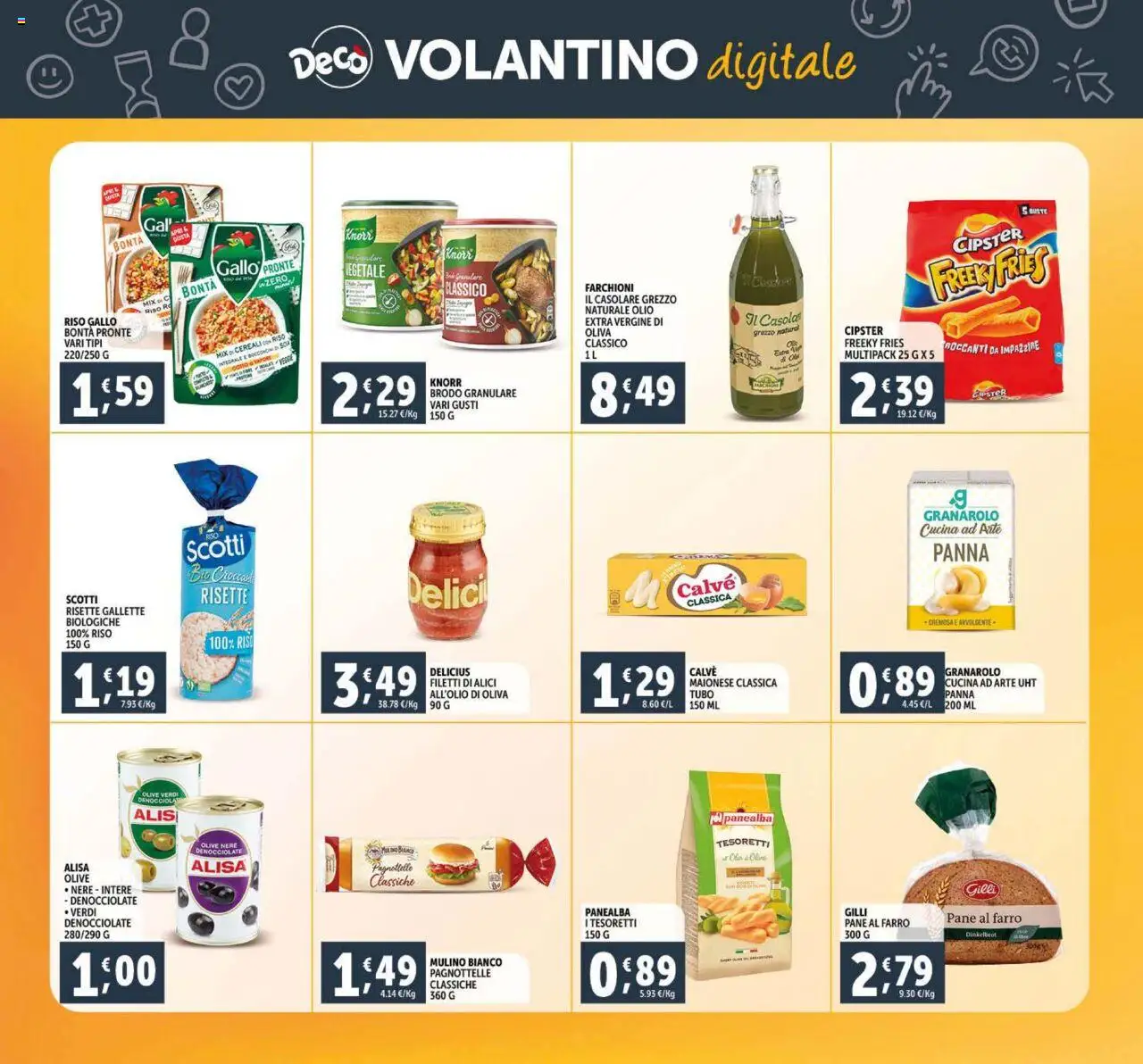 Volantino Decò del 27.05.2025 | Pagina: 26 | Prodotti: Pane, Cereali, Tubo, Olio extra vergine