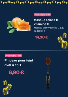 Stanhome - Prévisualisation de Masque éclat à la vitamine C, Masque glow Vitamine C Eau de Citron 5 valide à partir de 20.11.2025 | Page: 7 | Produits: Citron, Pinceau, Masque