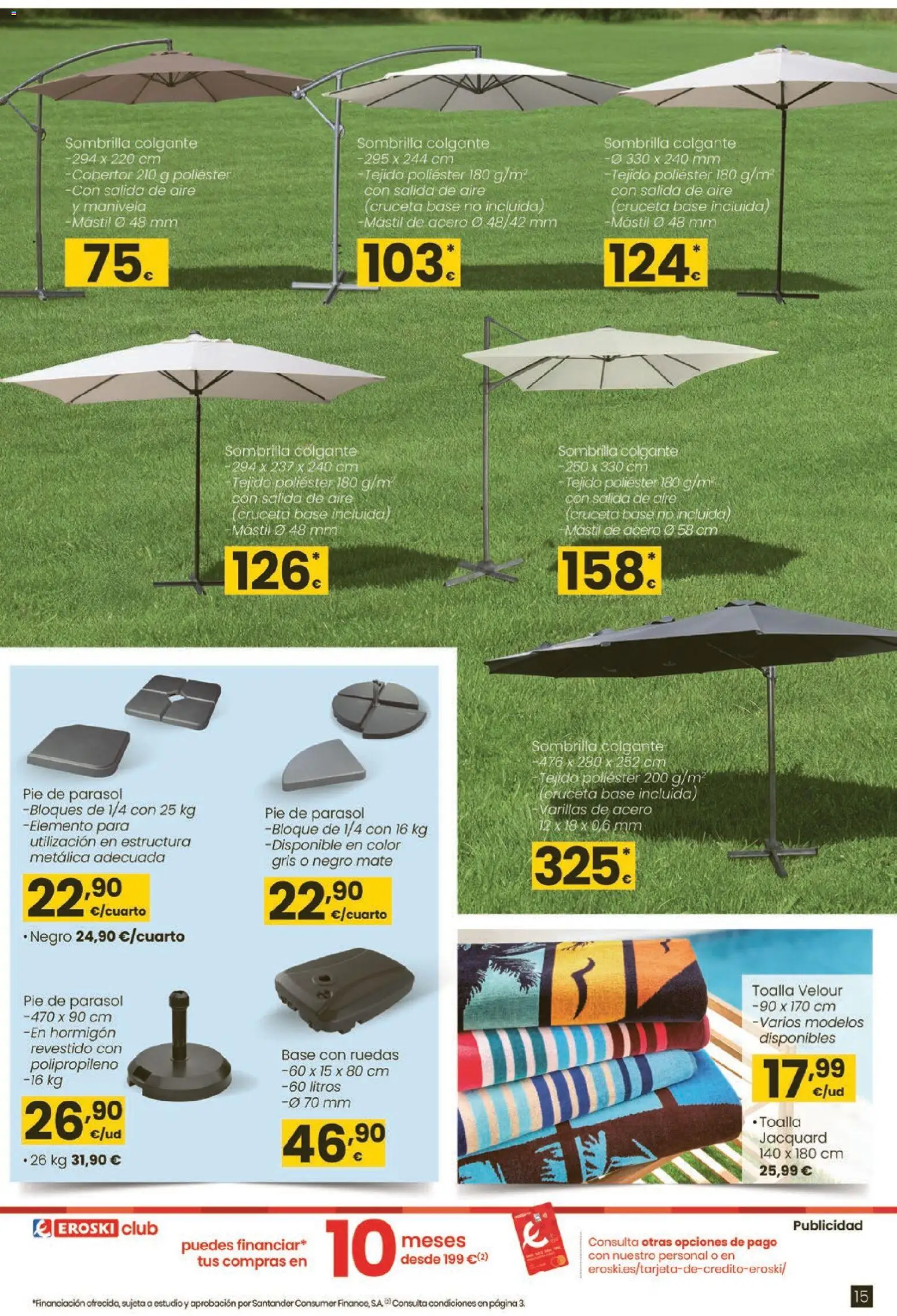 Eroski Qué planazo │ válido desde el 26.03.2026 | Página: 15 | Productos: Sombrilla