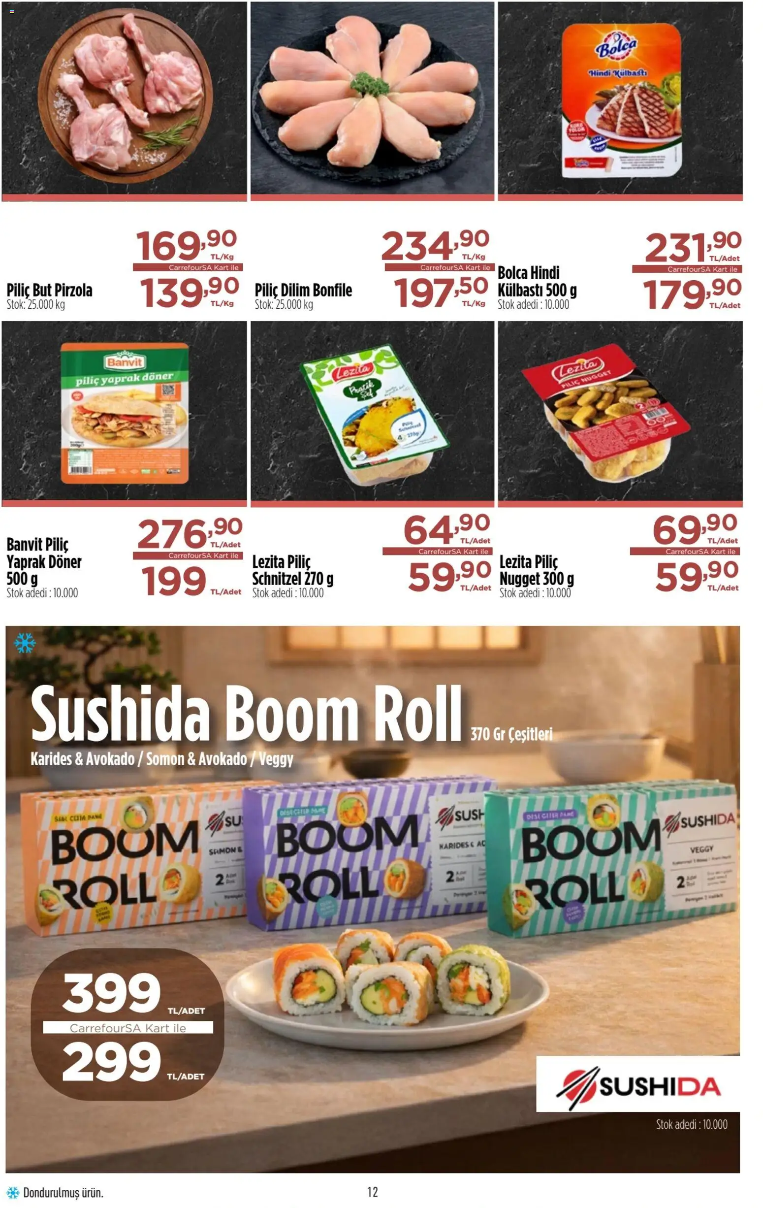 CarrefourSA Katalog - 09.03.2026 tarihinden itibaren geçerlidir | Sayfa: 12 | Ürünler: Döner, Piliç, Pirzola, Piliç nugget