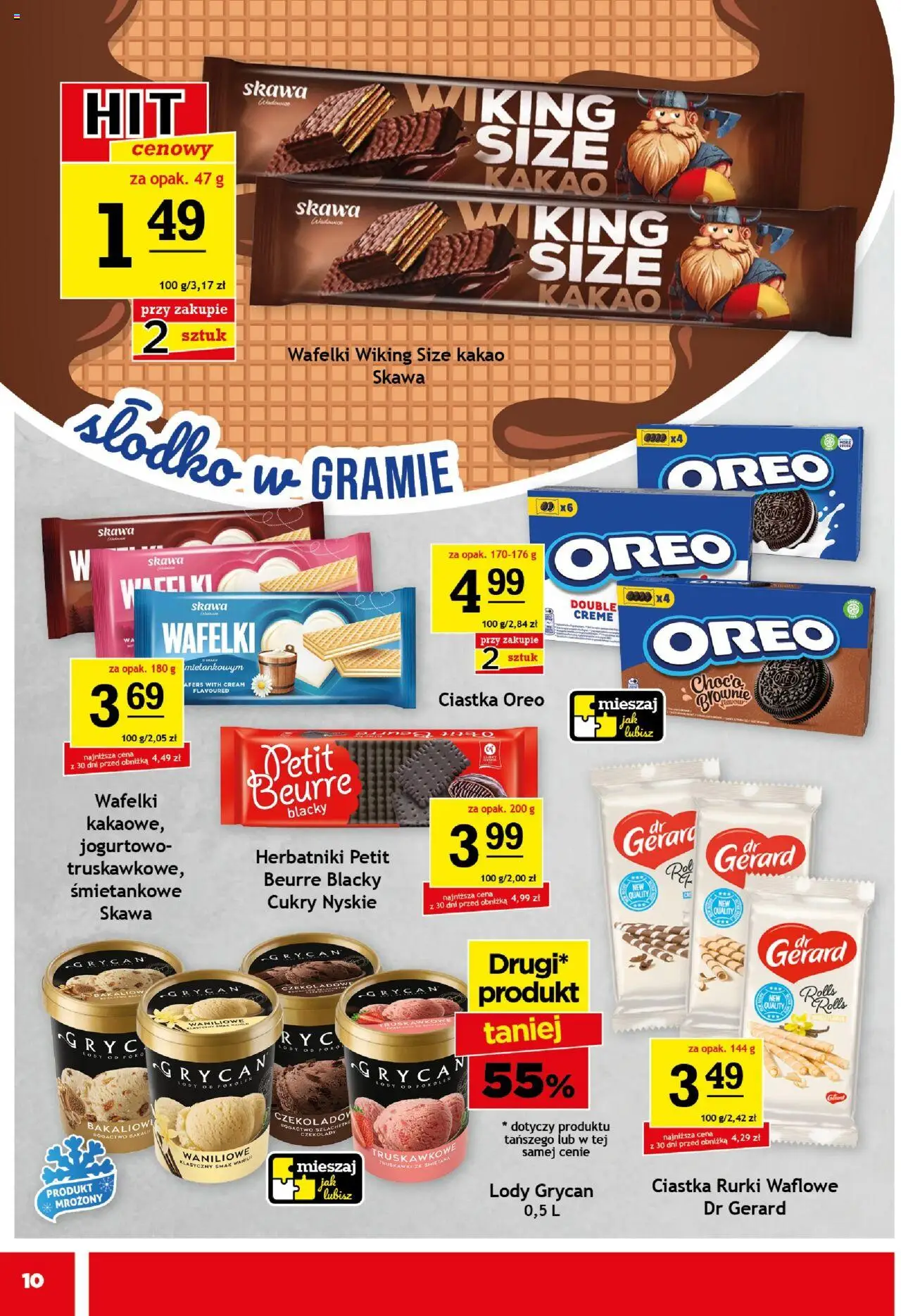 Gram Market Gazetka od 11.06.2025 | Strona: 10 | Produkty: Lody Grycan, Herbatniki, Brownie, Lody
