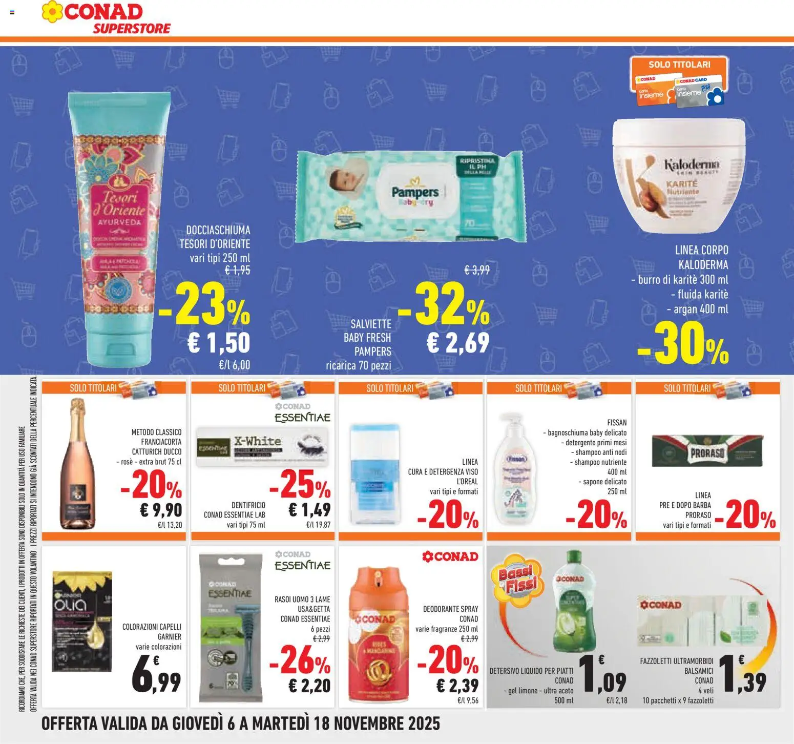 Volantino Conad del 06.11.2025 | Pagina: 44 | Prodotti: Detergente, Limone, Pampers, Aceto