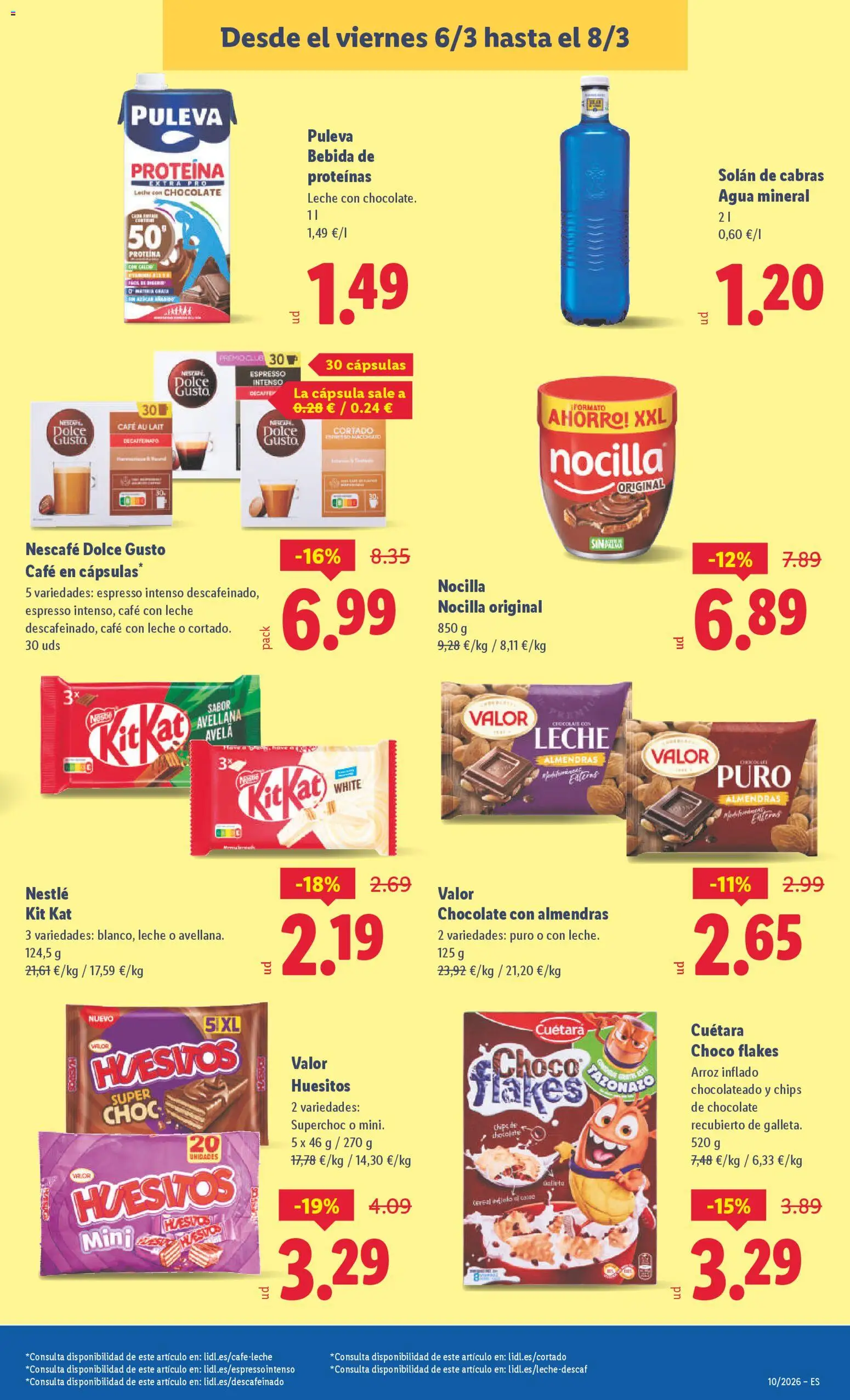 Lidl folleto │ válido desde el 02.03.2026 | Página: 49 | Productos: Café con leche, Café, Chocolate con leche, Agua mineral