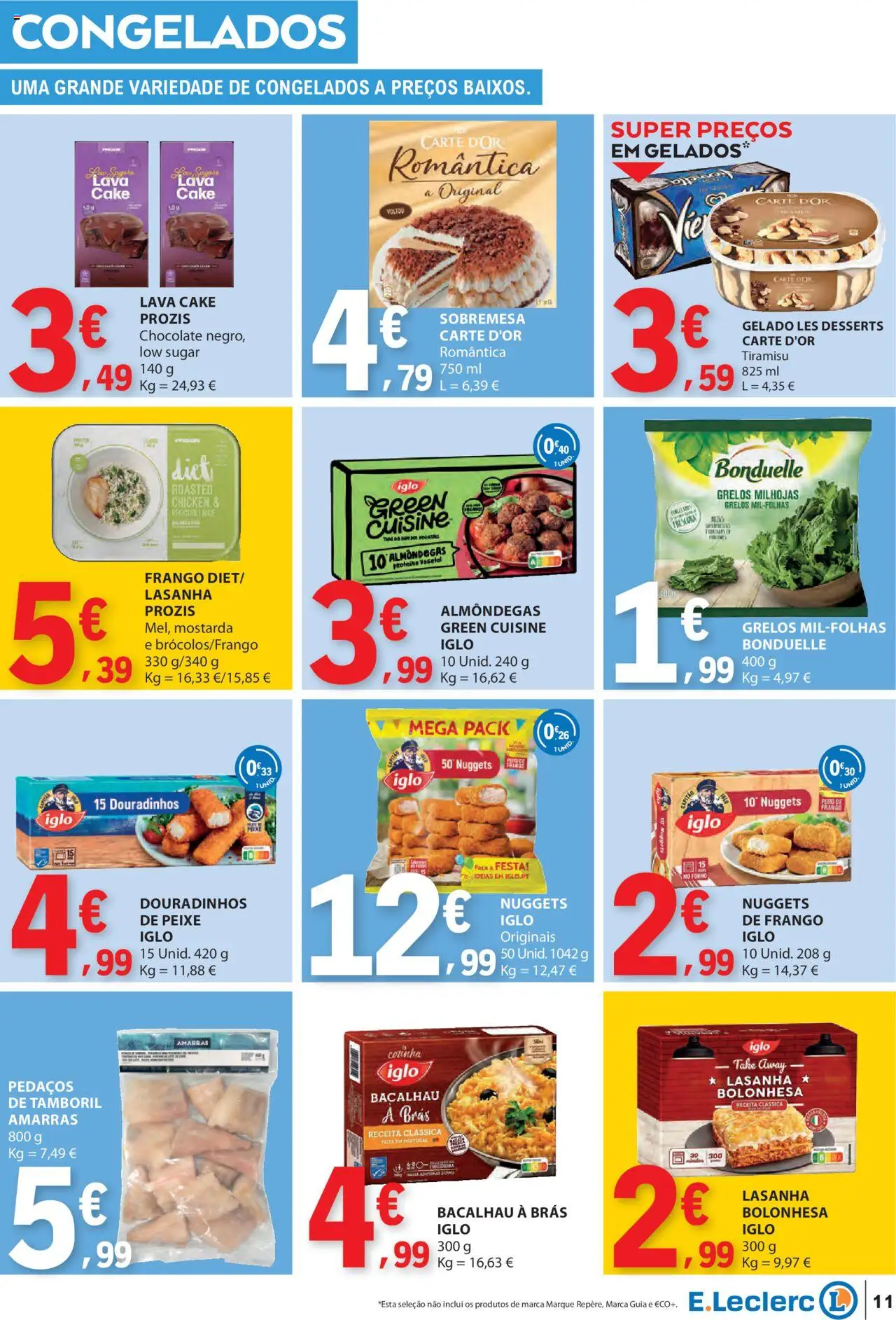 E.Leclerc - Folheto Semanal │ válido de 03.07.2025 | Página: 11 | Produtos: Lasanha, Tamboril, Peixe, Proteina