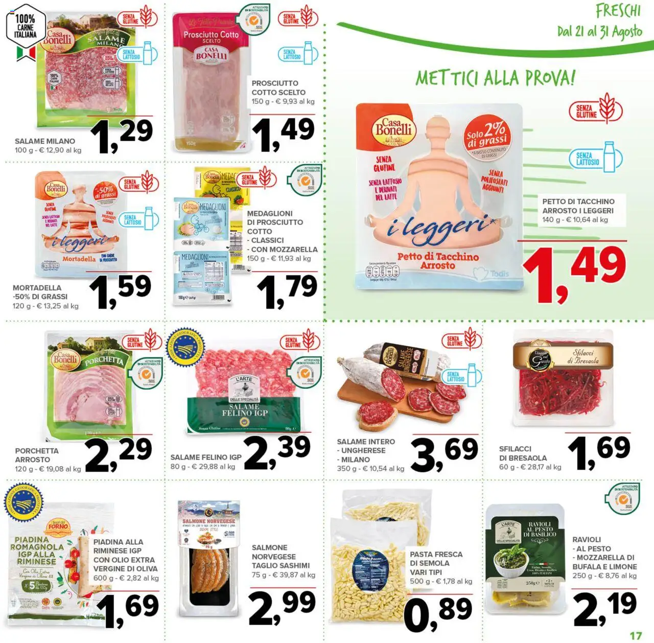 Volantino Todis del 21.08.2025 | Pagina: 17 | Prodotti: Prosciutto Cotto, Limone, Pesto, Forno