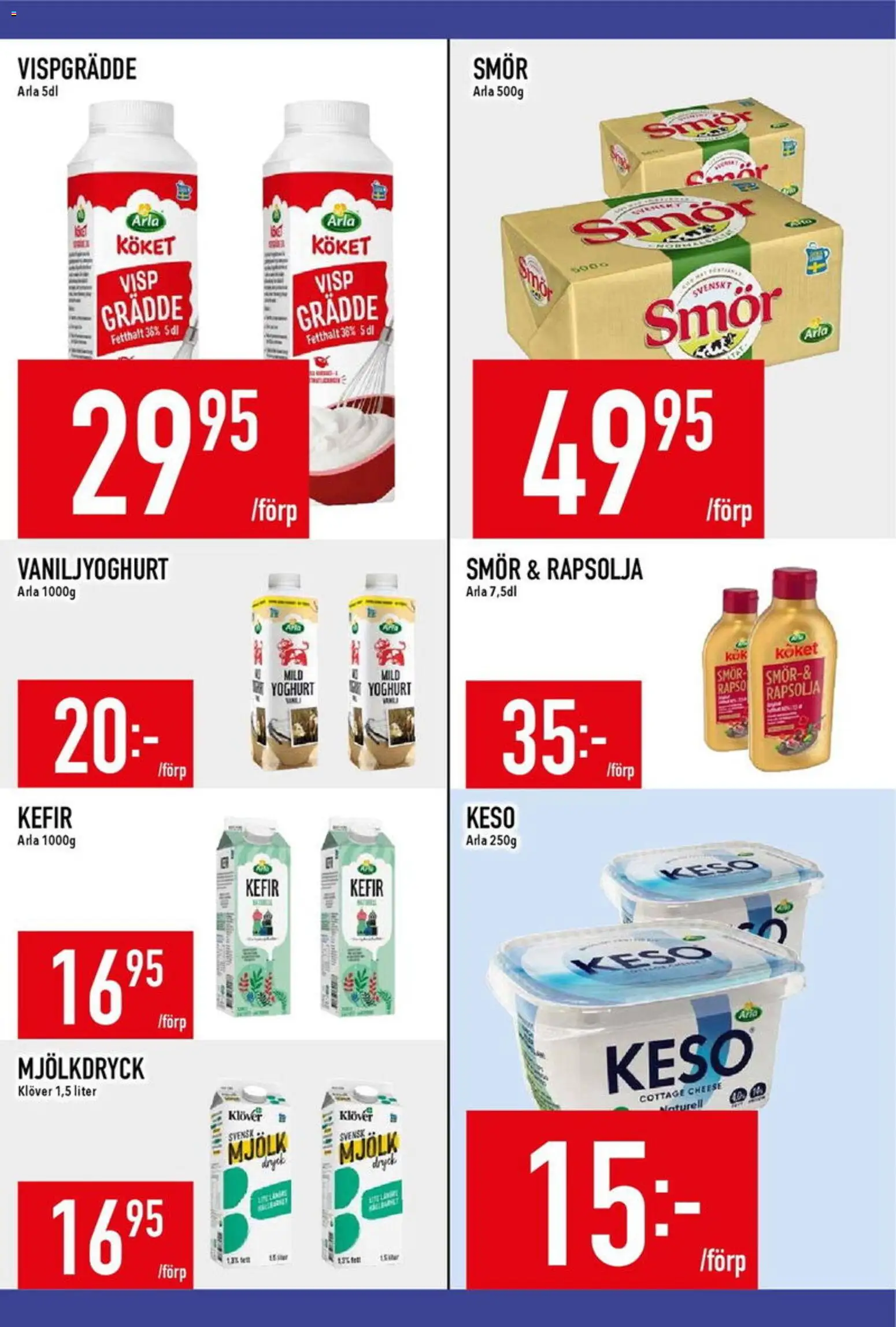 Matdax reklamblad aktuell från 16.03.2026 | Sida: 9 | Produkter: Visp, Rapsolja, Keso, Vispgrädde