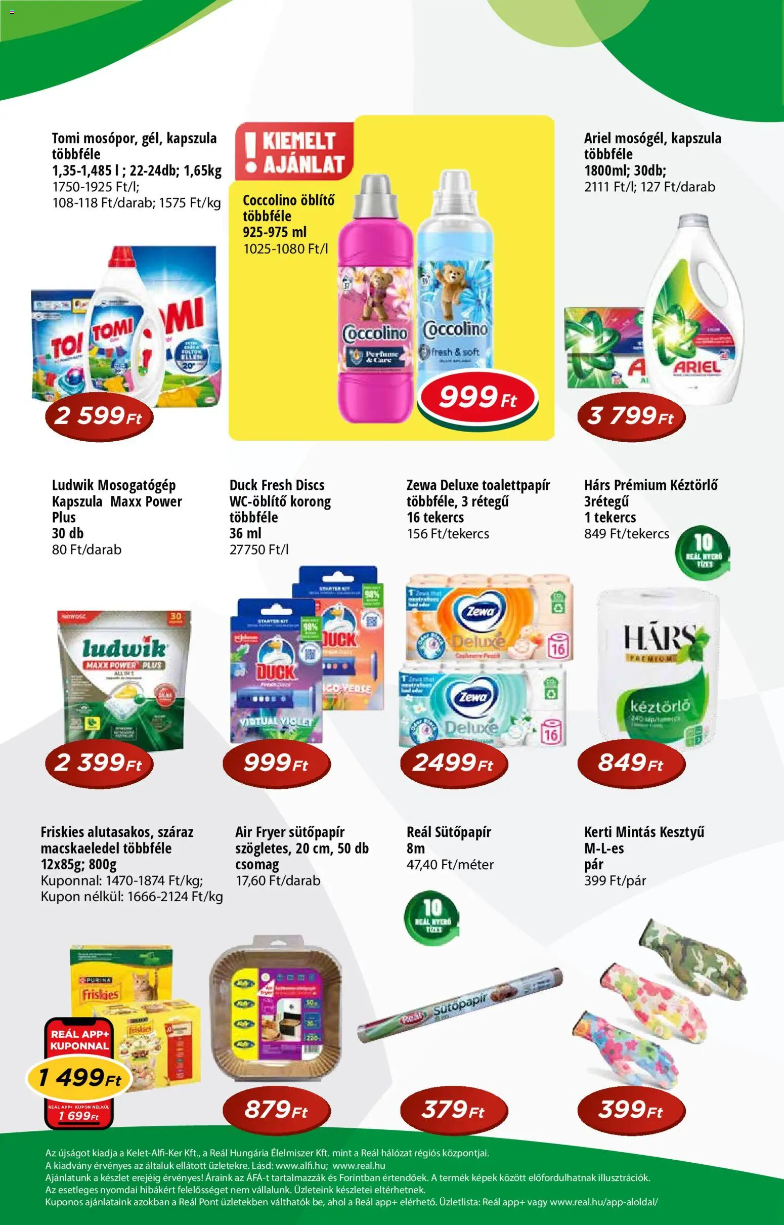 Reál akciós ujság - amely érvényes a következő dátumtól: 04.03.2026 | Oldal: 8 | Termékek: Ariel, Coccolino, Kesztyű, Öblítő