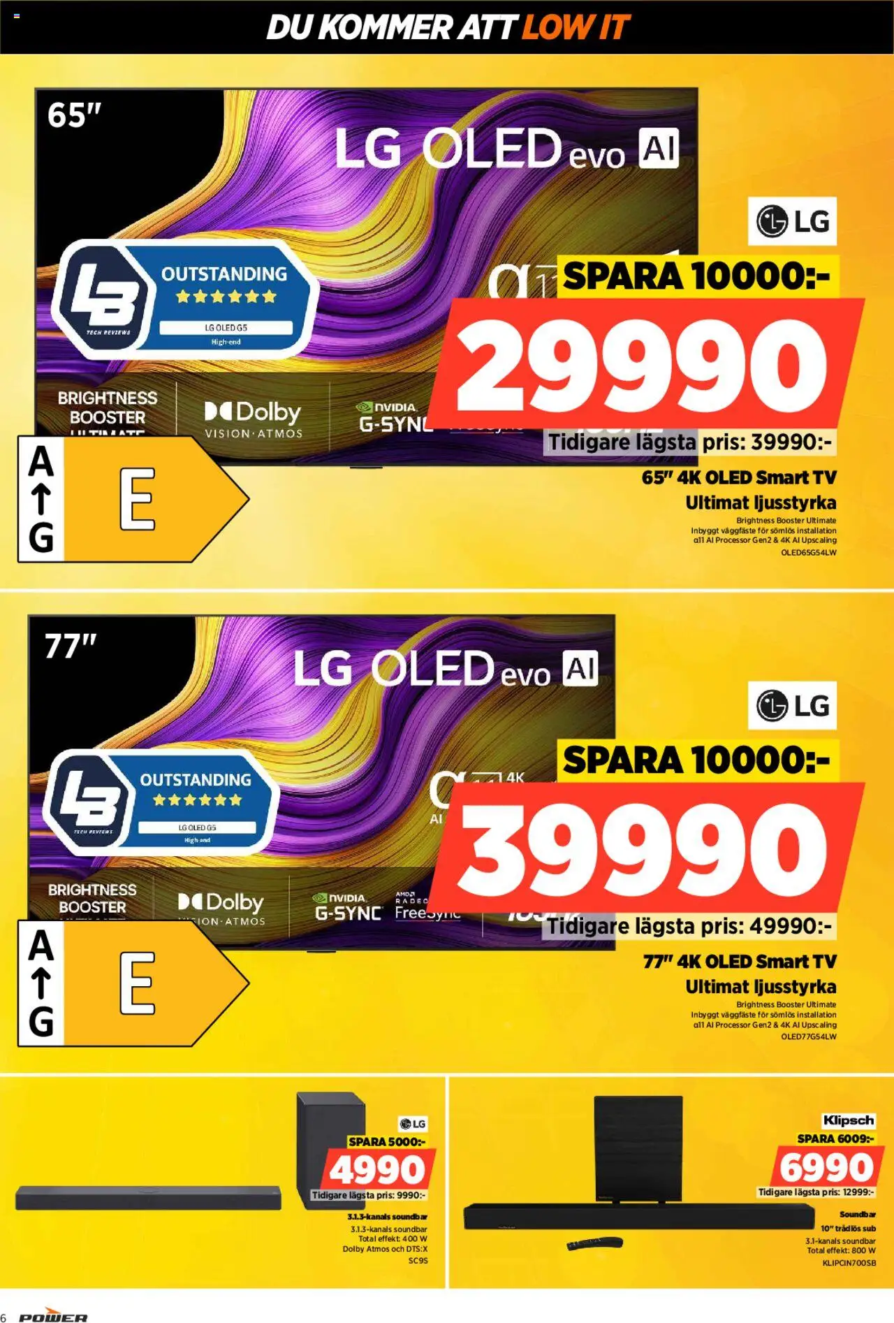 Power reklamblad aktuell från 16.06.2025 | Sida: 6 | Produkter: Smart tv, Tv