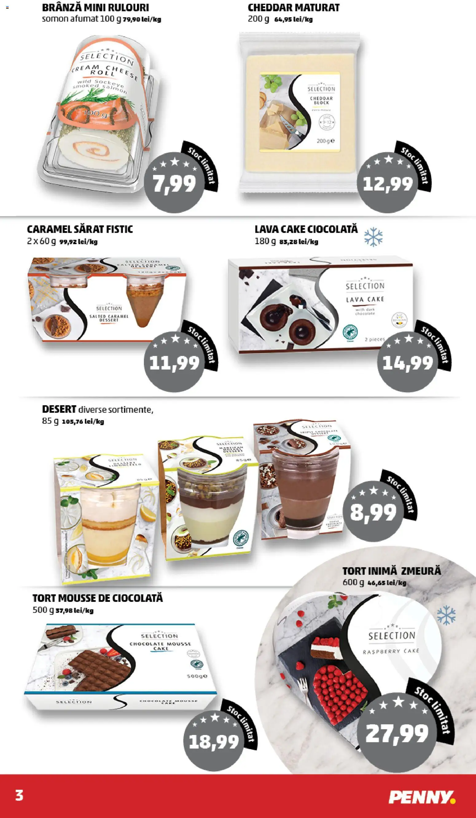 Noul catalog PENNY – valabil de la 18.03.2026 | Pagină: 3 | Produse: Zmeură, Tort, Brânză, Fistic