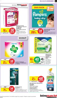 Intermarché - Prévisualisation de Intermarché - En gros c’est moins cher valide à partir de 04.11.2025 | Page: 53 | Produits: Gel nettoyant, Rasoir, Pampers couches, Culotte