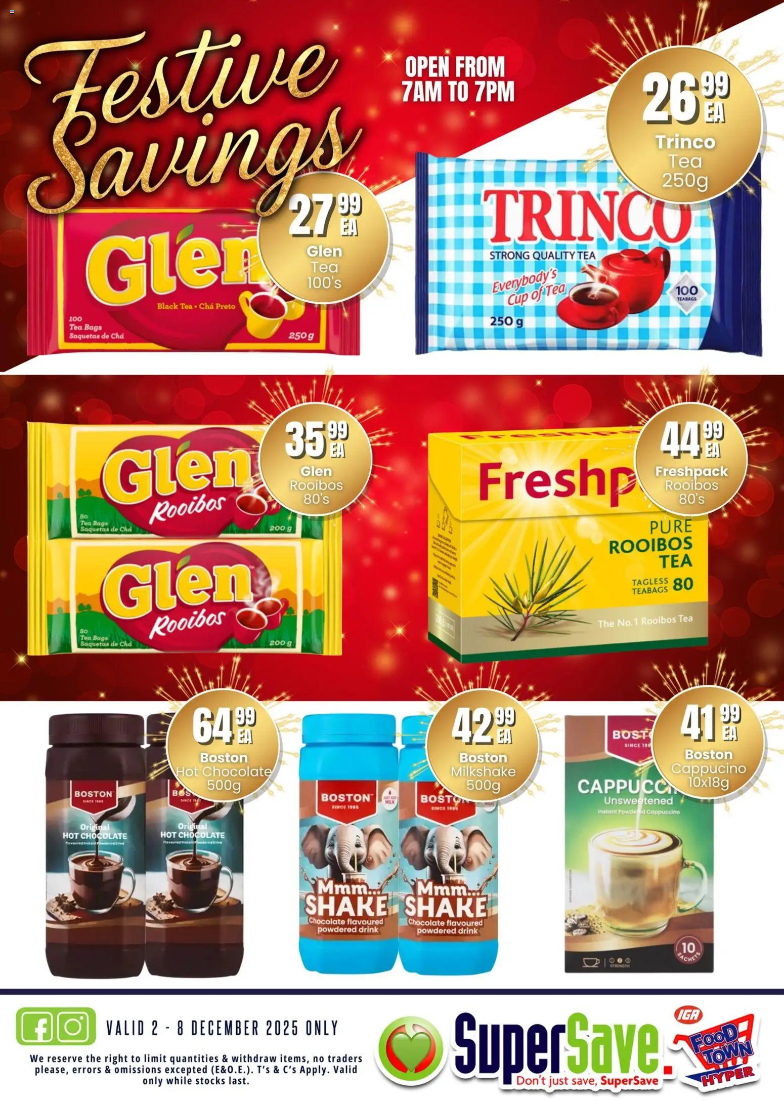 New Super Save catalogue – valid from 02.12.2025 | Page: 28 | Products: Hot chocolate, Chocolate, Tea